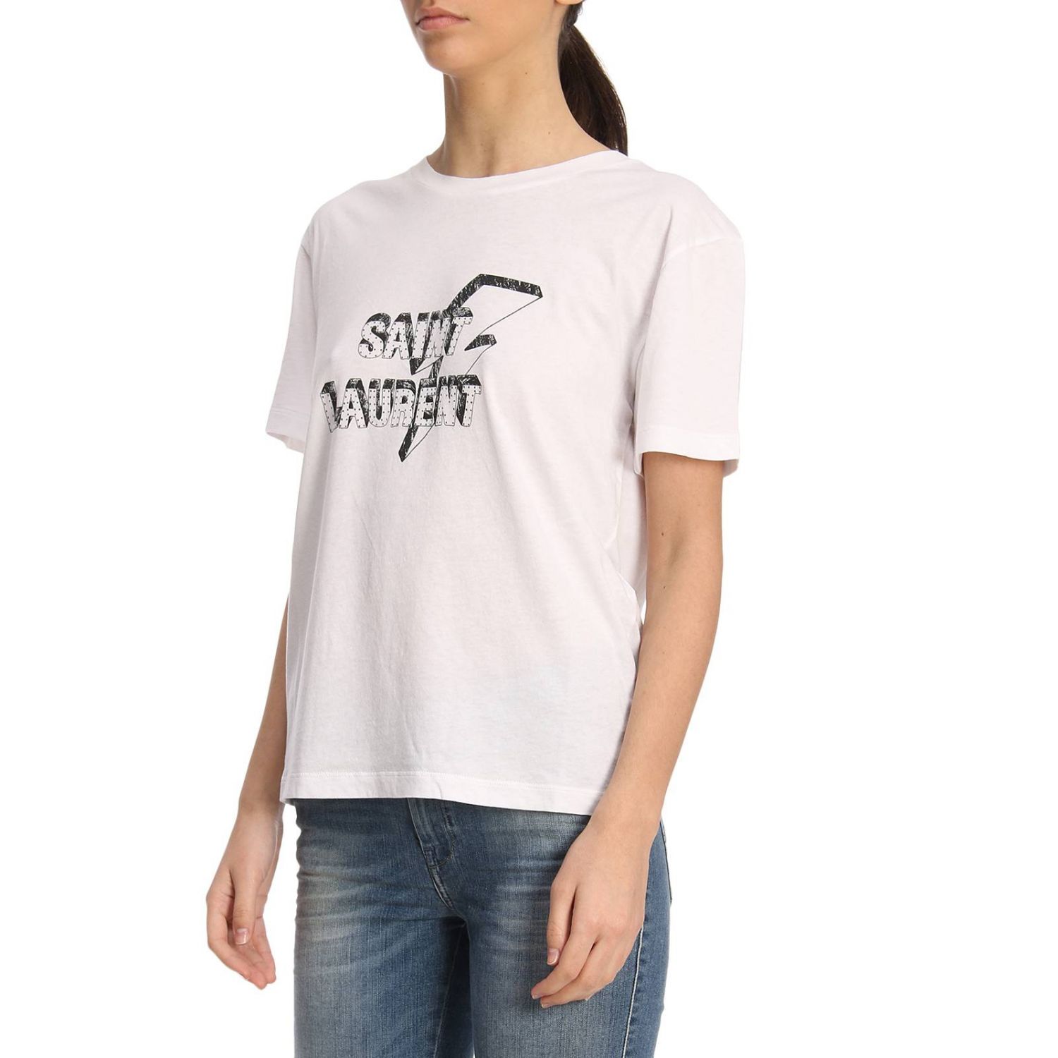 SAINT LAURENT: T-shirt women | T-Shirt Saint Laurent Women White | T