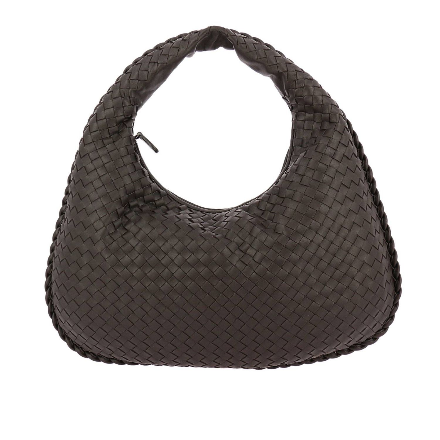 BOTTEGA VENETA: HOBO BAG VENETA MEDIUM IN LEATHER WITH WOVEN PATTERN ...