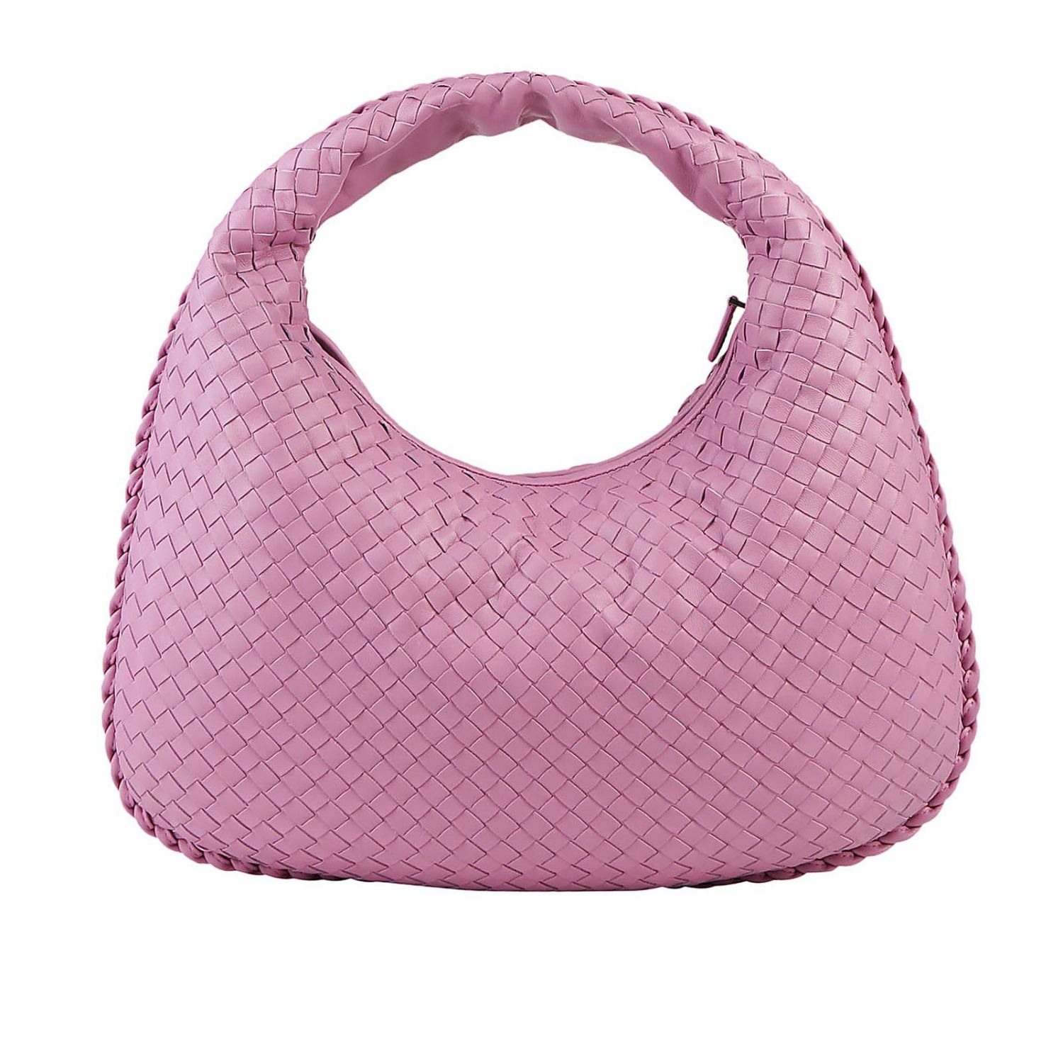 BOTTEGA VENETA: Borsa Veneta Hobo medium in pelle con motivo intrecciato -  Ortensia | Borsa A Spalla Bottega Veneta 367637 V0016 GIGLIO.COM