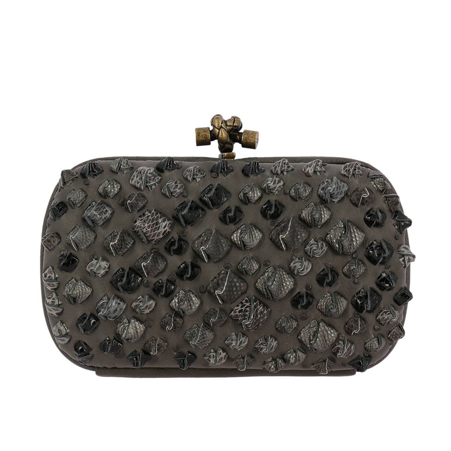 BOTTEGA VENETA: clutch bag Knot in leather with details in genuine ...