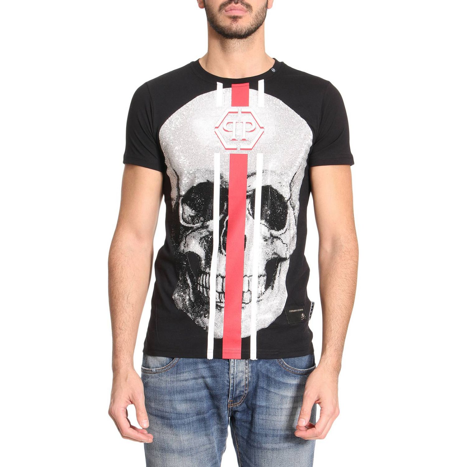 Philipp Plein Outlet: T-shirt men | T-Shirt Philipp Plein Men Black | T ...