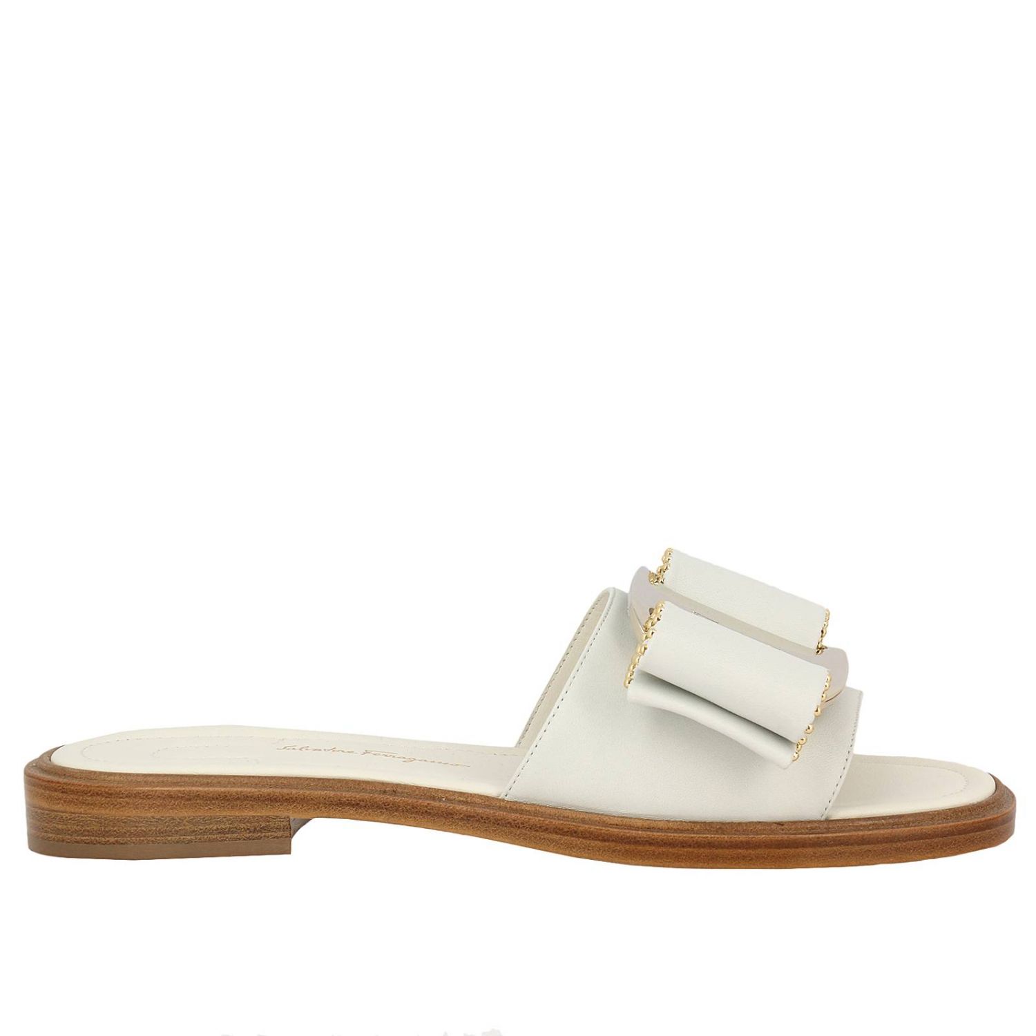 salvatore ferragamo white sandals