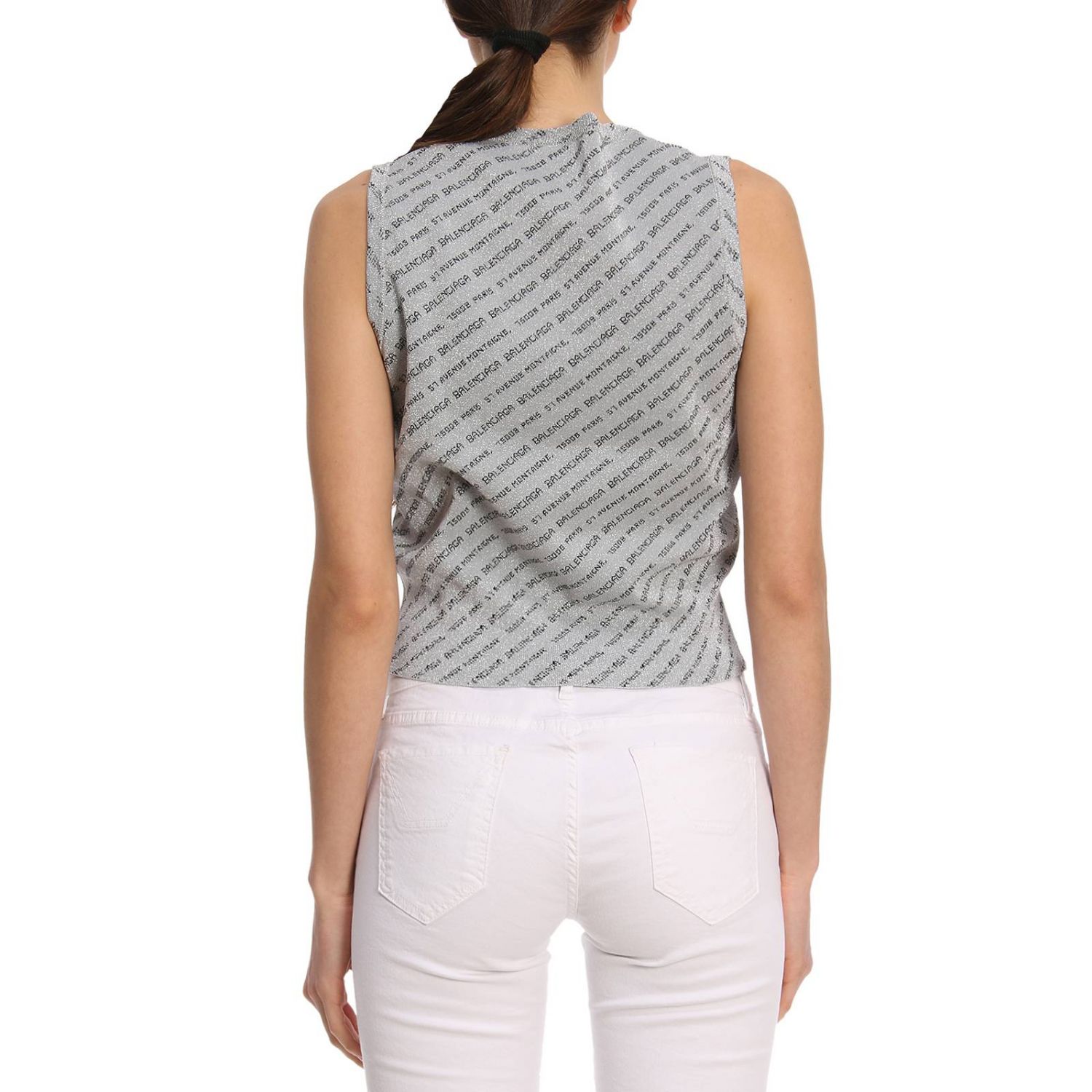 balenciaga sweater silver