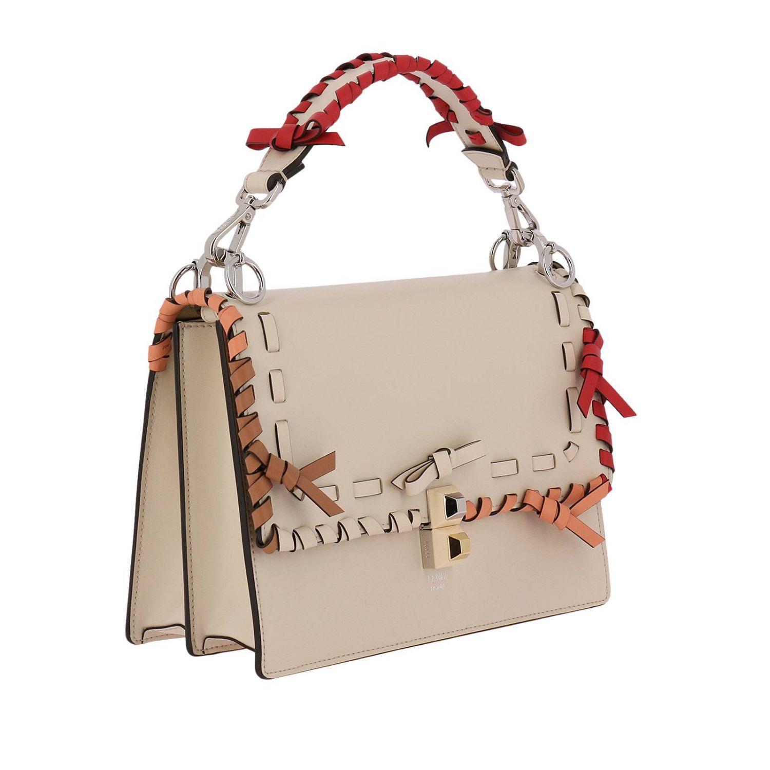 FENDI: Shoulder bag women - Ivory | Handbag Fendi 8BT283 A31D GIGLIO.COM