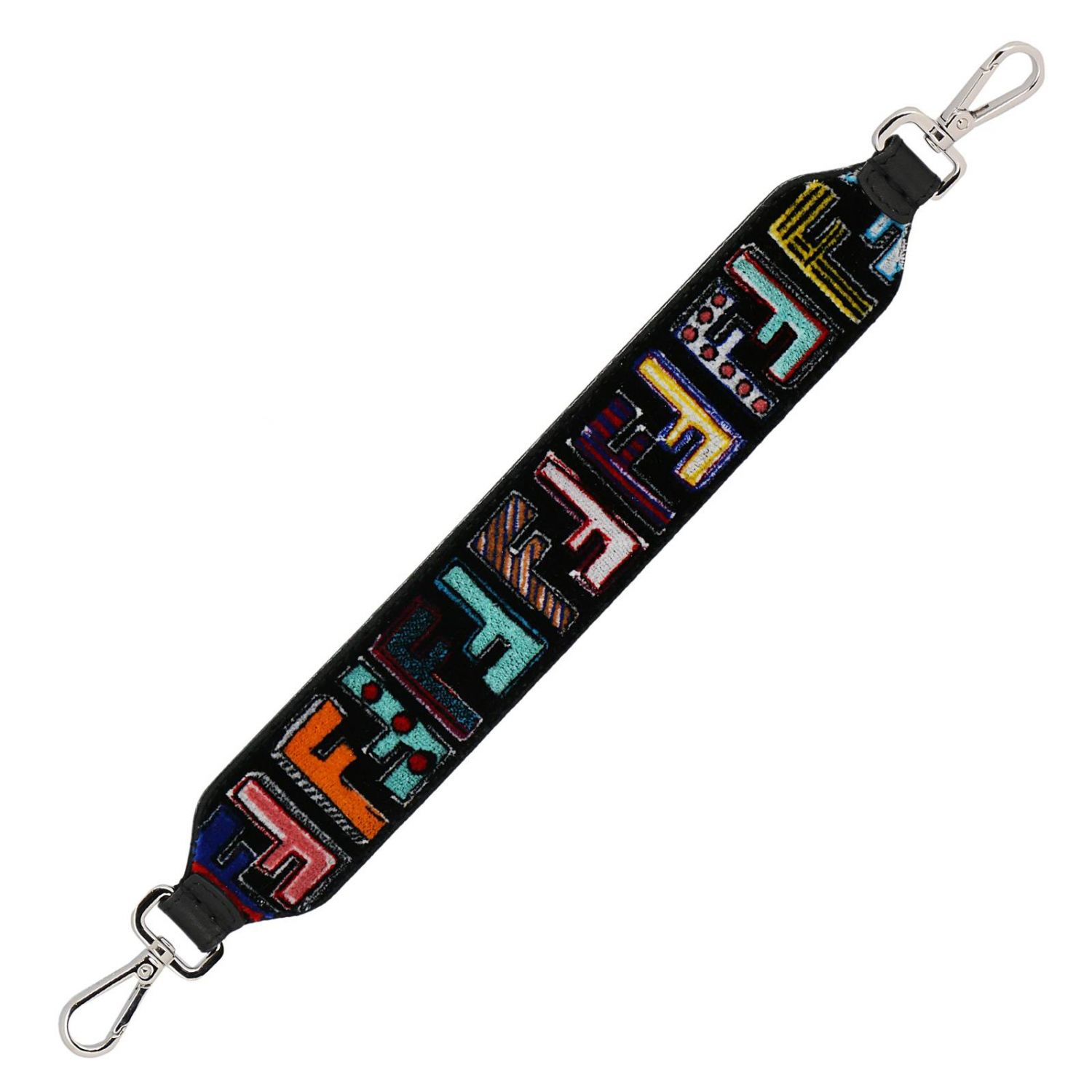 FENDI Shoulder strap women Black Shoulder Strap Fendi 8AV105 A06W