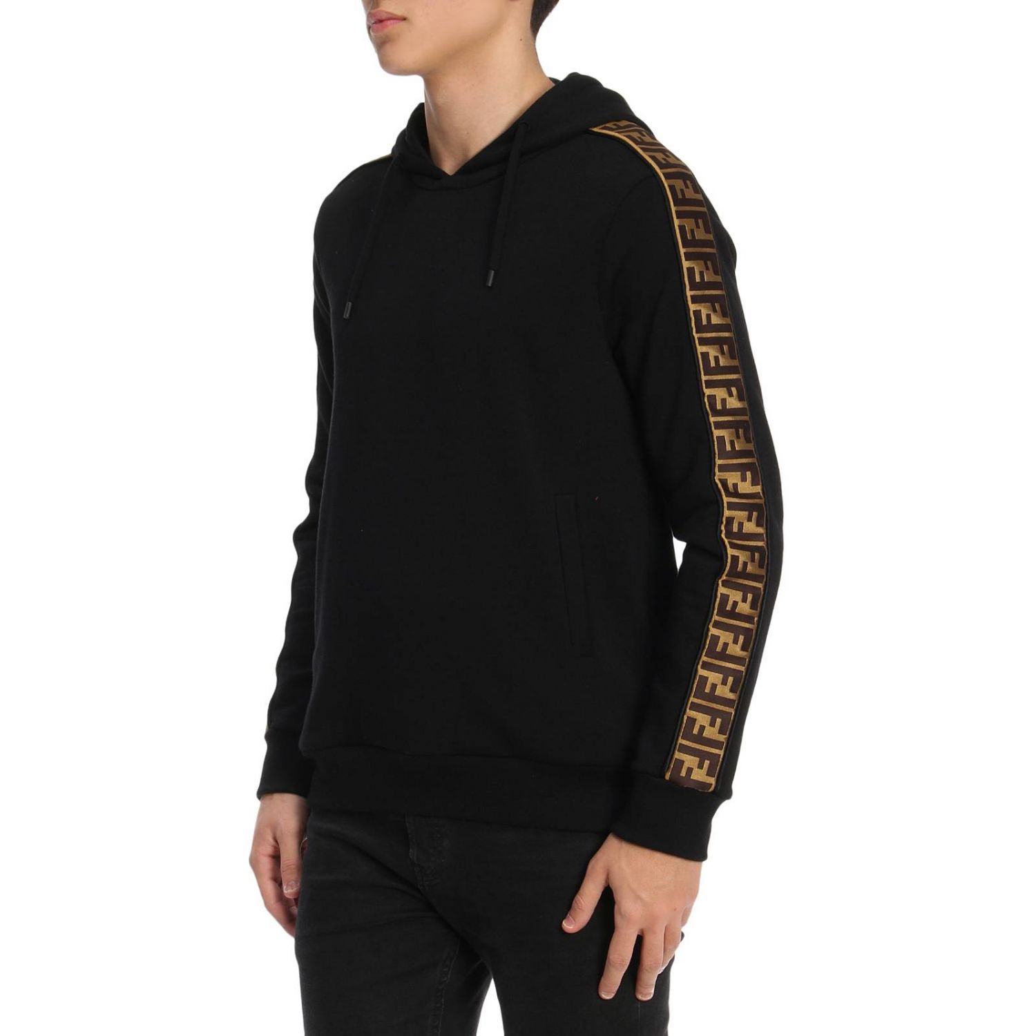 fendi men's black sweatshirt