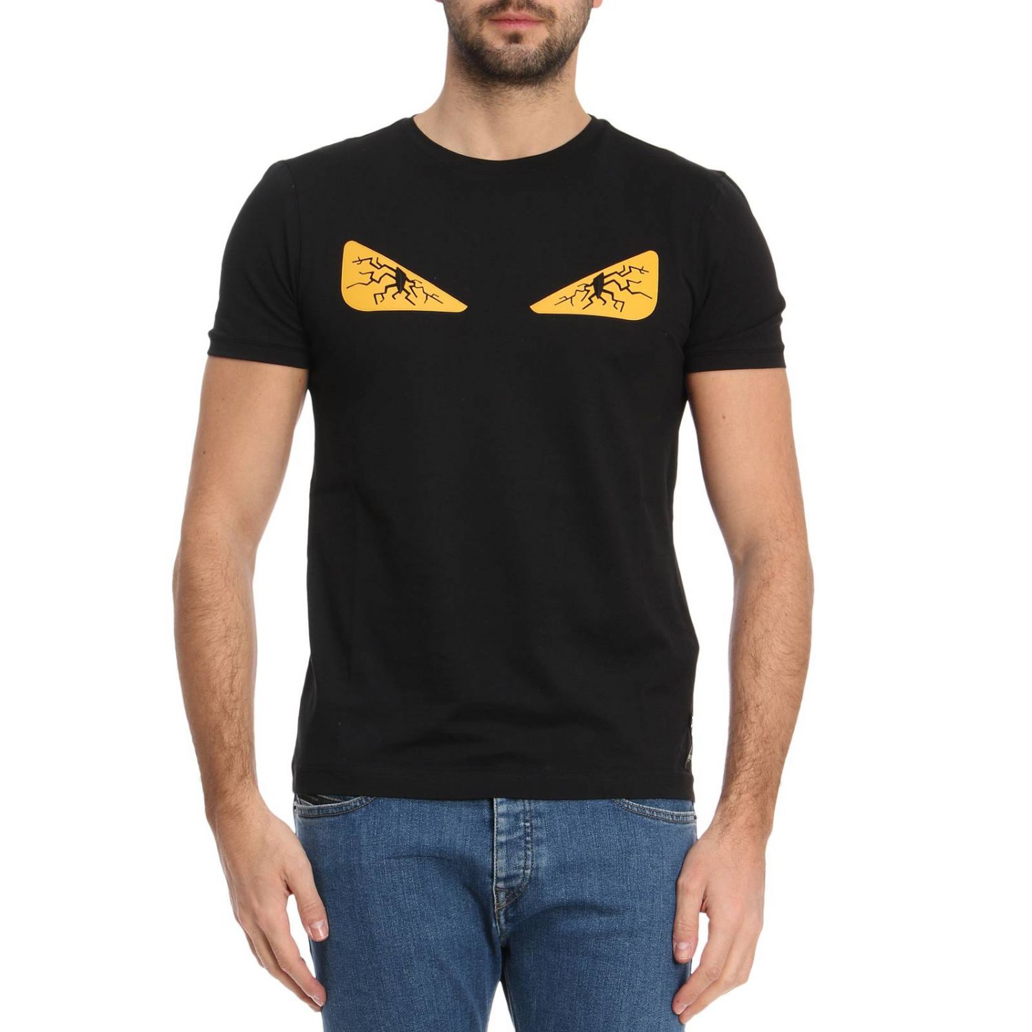 FENDI: T-shirt men - Black | T-Shirt Fendi FY0894 A28J GIGLIO.COM