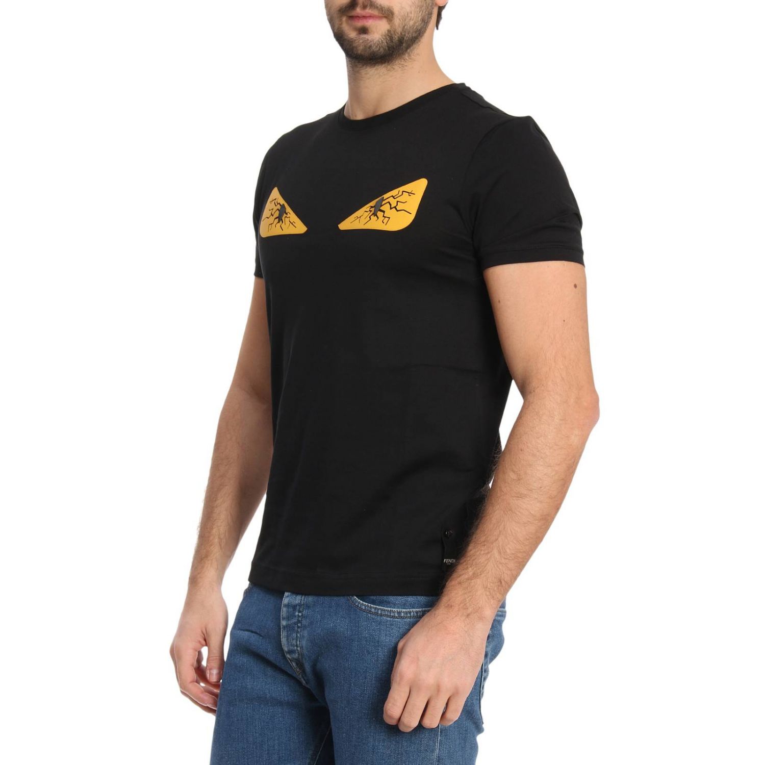 FENDI: T-shirt men - Black | T-Shirt Fendi FY0894 A28J GIGLIO.COM