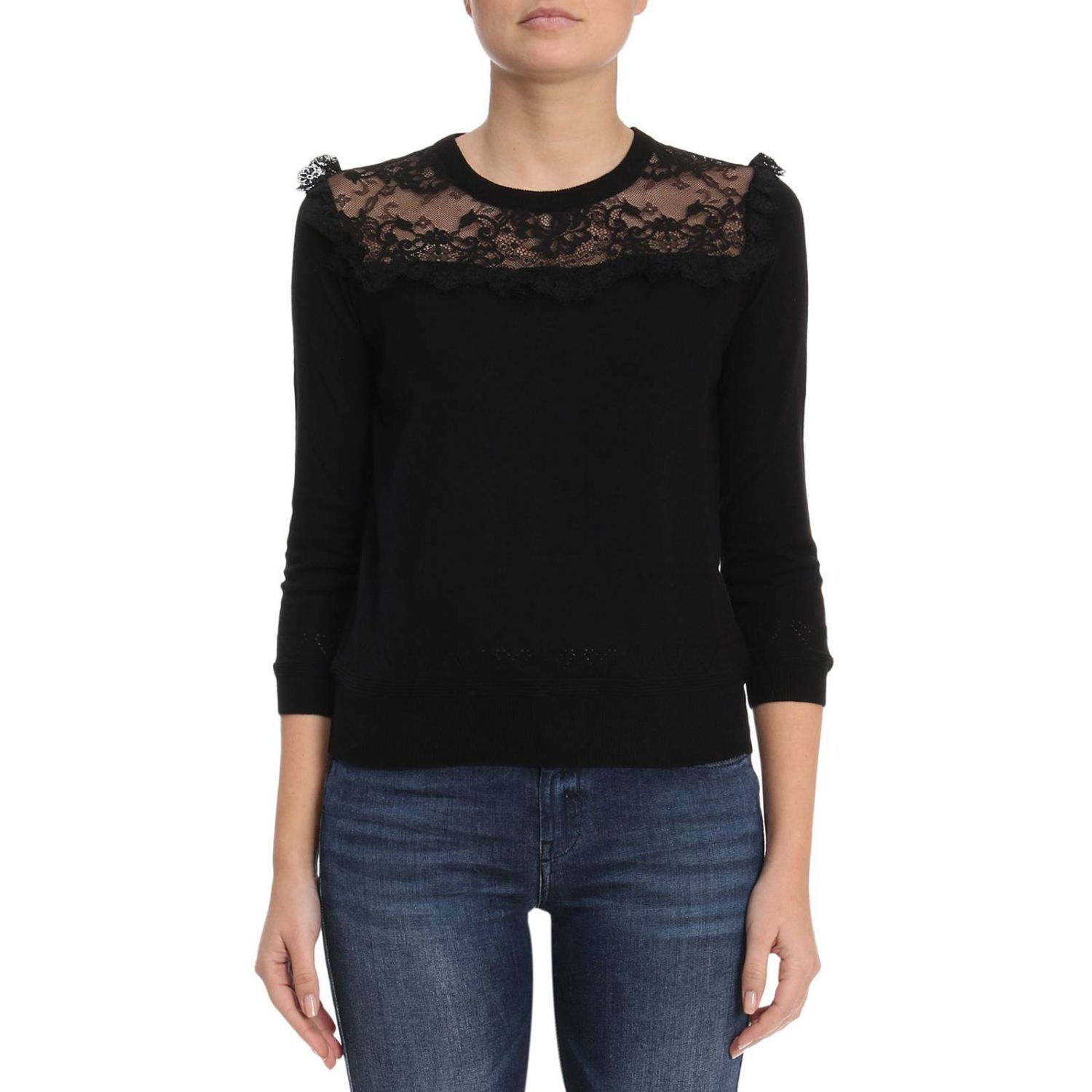 Twinset Outlet: Sweater women Twin Set - Black | Sweater Twinset PS83DH ...