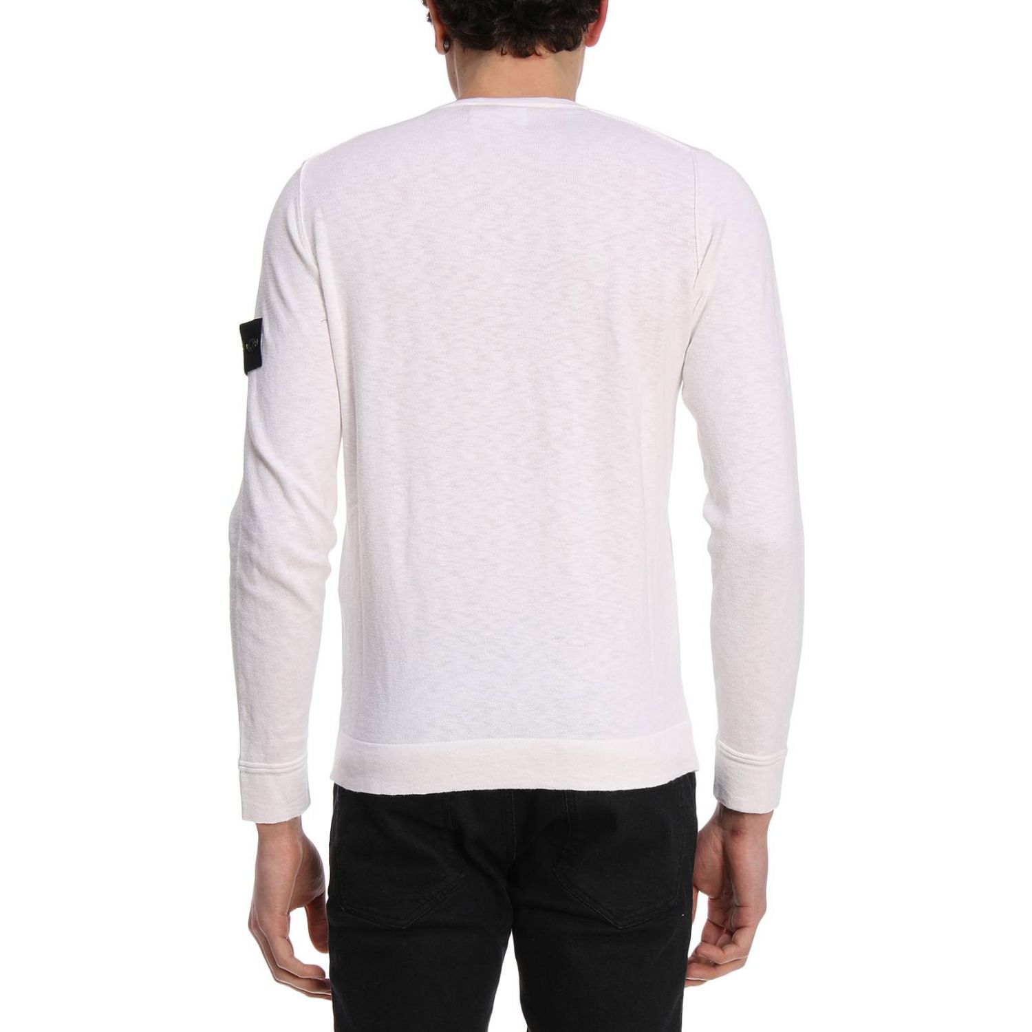 STONE ISLAND: Sweater men | Sweater Stone Island Men Yellow Cream ...