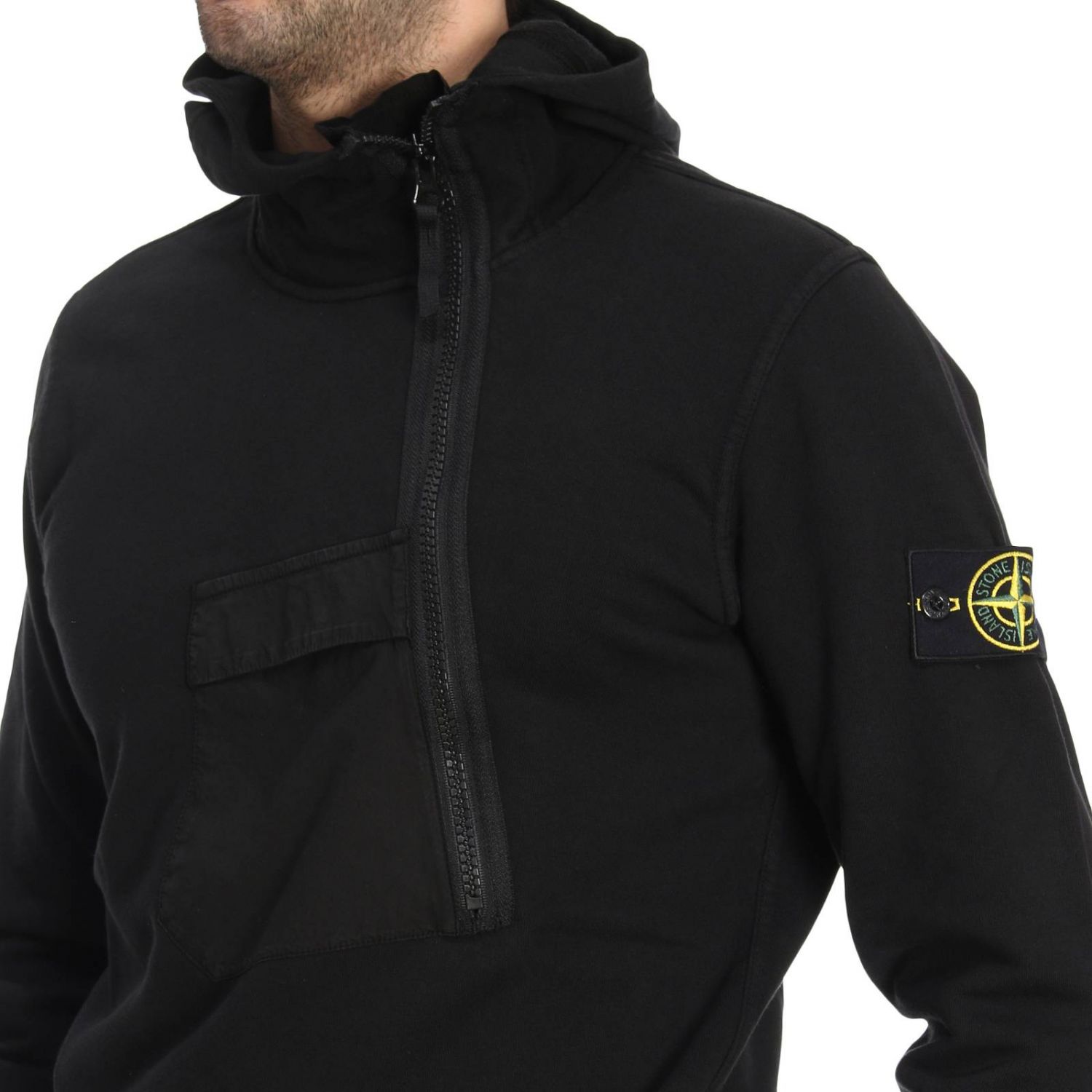black stone island sweater