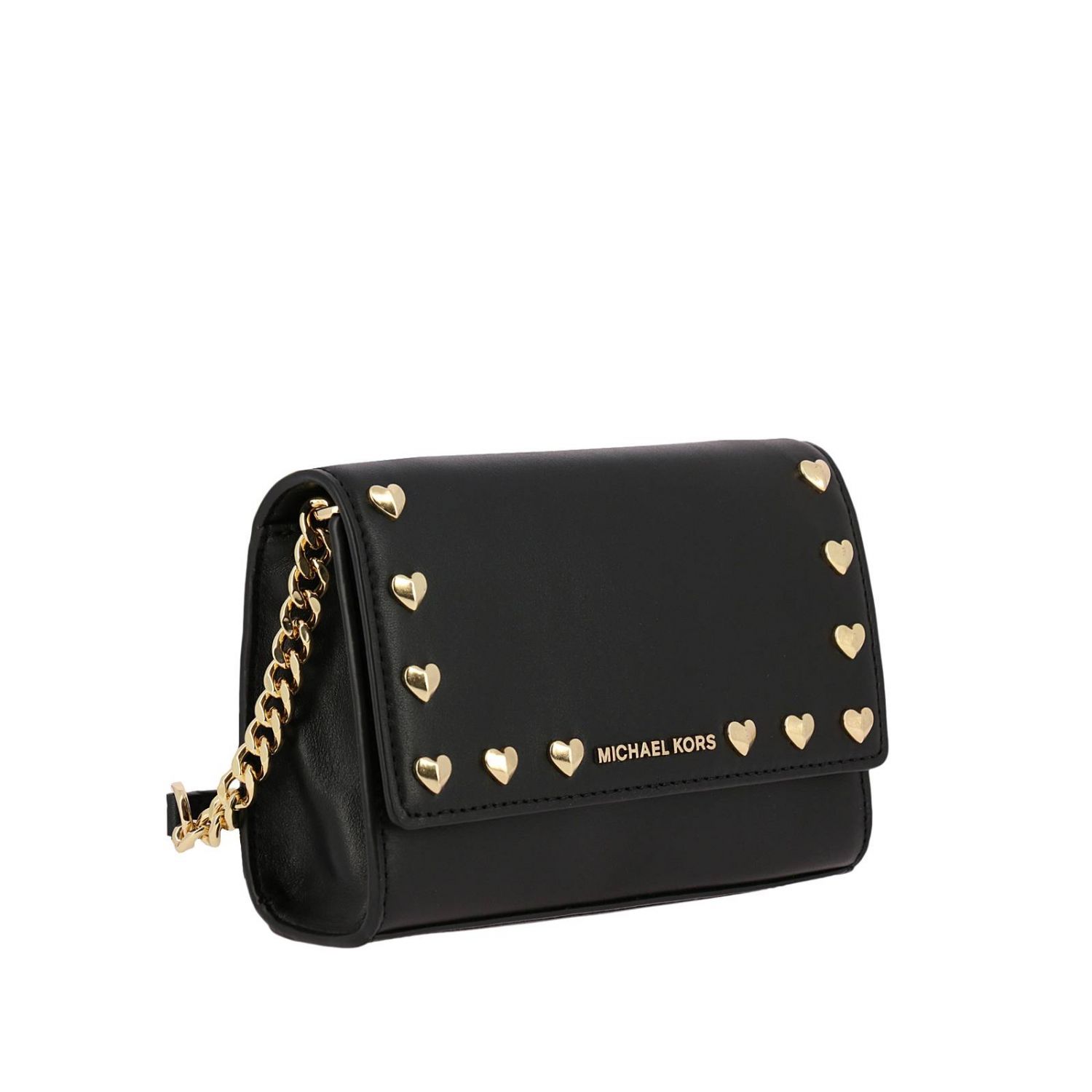 Michael Michael Kors Outlet: Borsa Ruby in pelle con maxi borchie love e  tracolla removibile - Nero | Borsa Mini Michael Michael Kors 30H7GR0G2U  GIGLIO.COM