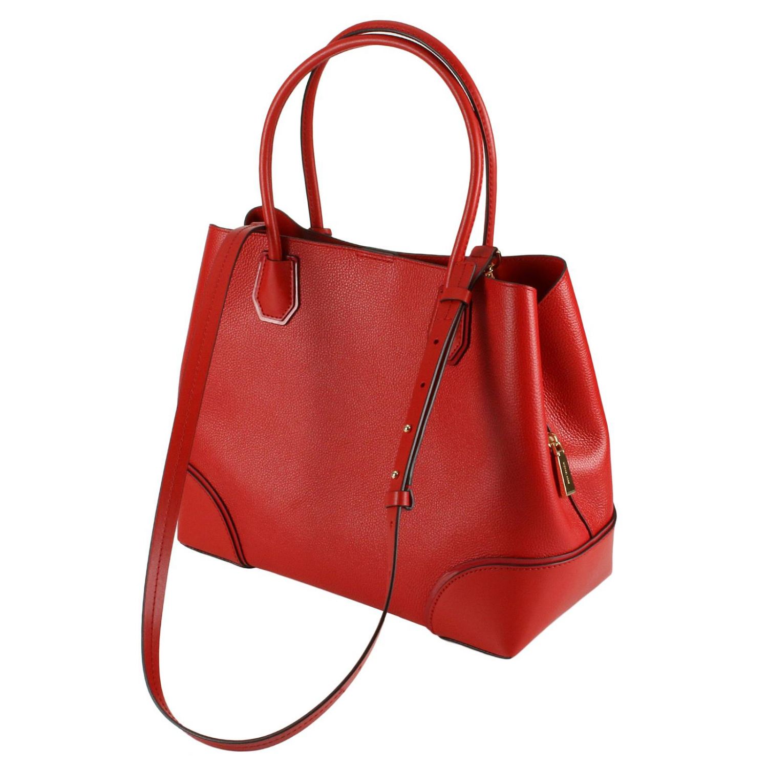 michael kors red leather bolsa