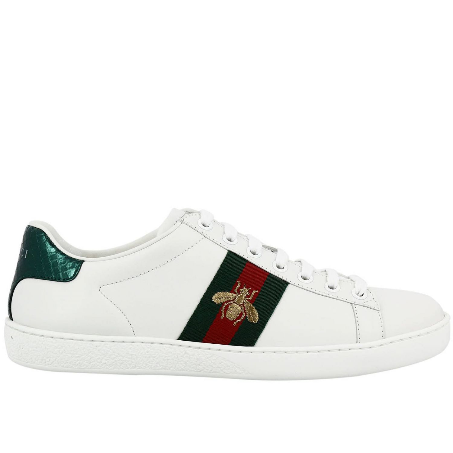 GUCCI: Shoes women - White | Gucci sneakers 431942 A38G0 online at ...