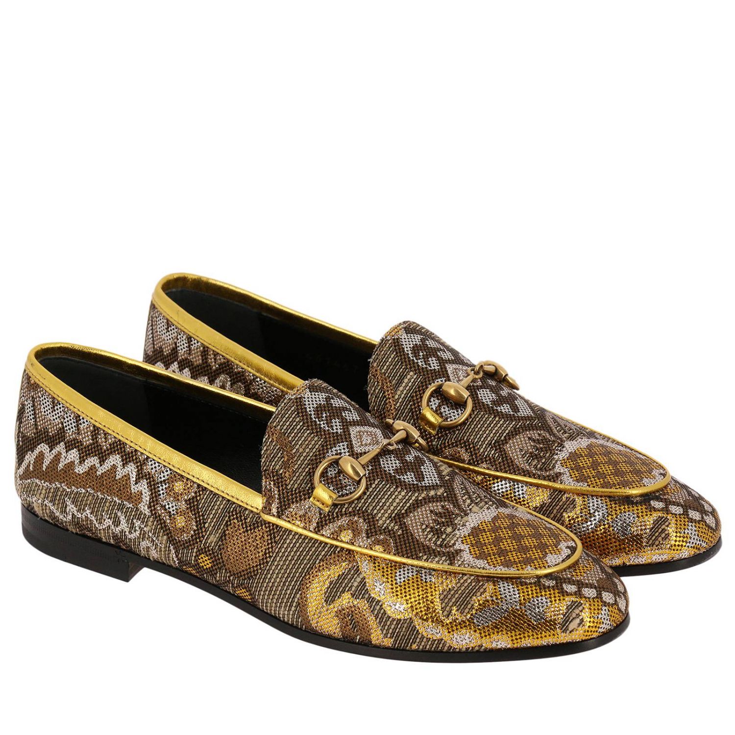 GUCCI Shoes women Loafers Gucci Women Gold Loafers