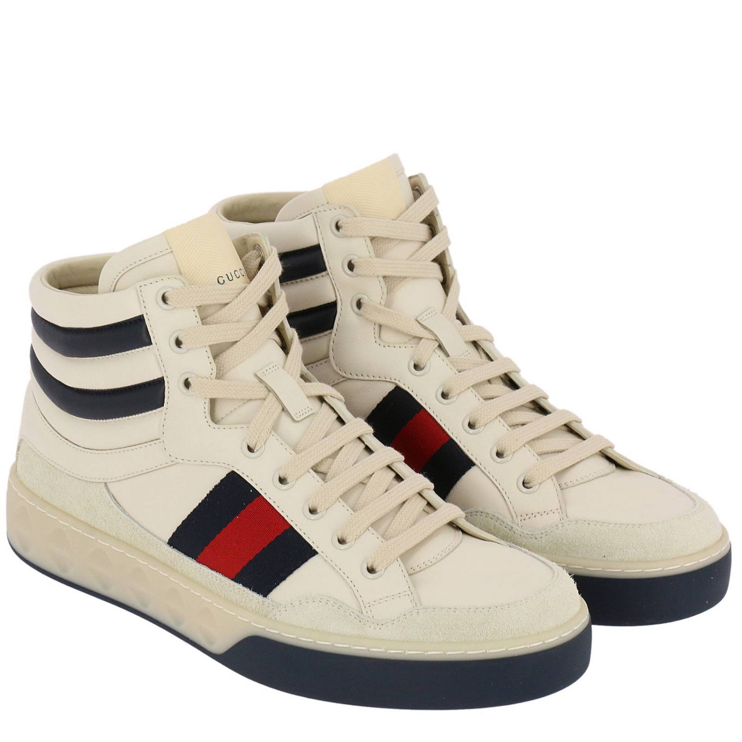 GUCCI: Shoes men | Sneakers Gucci Men White | Sneakers Gucci 494760 ...