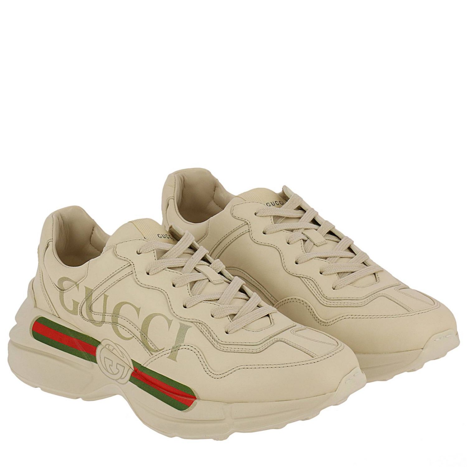 GUCCI: Shoes men | Sneakers Gucci Men White | Sneakers Gucci 500877 ...