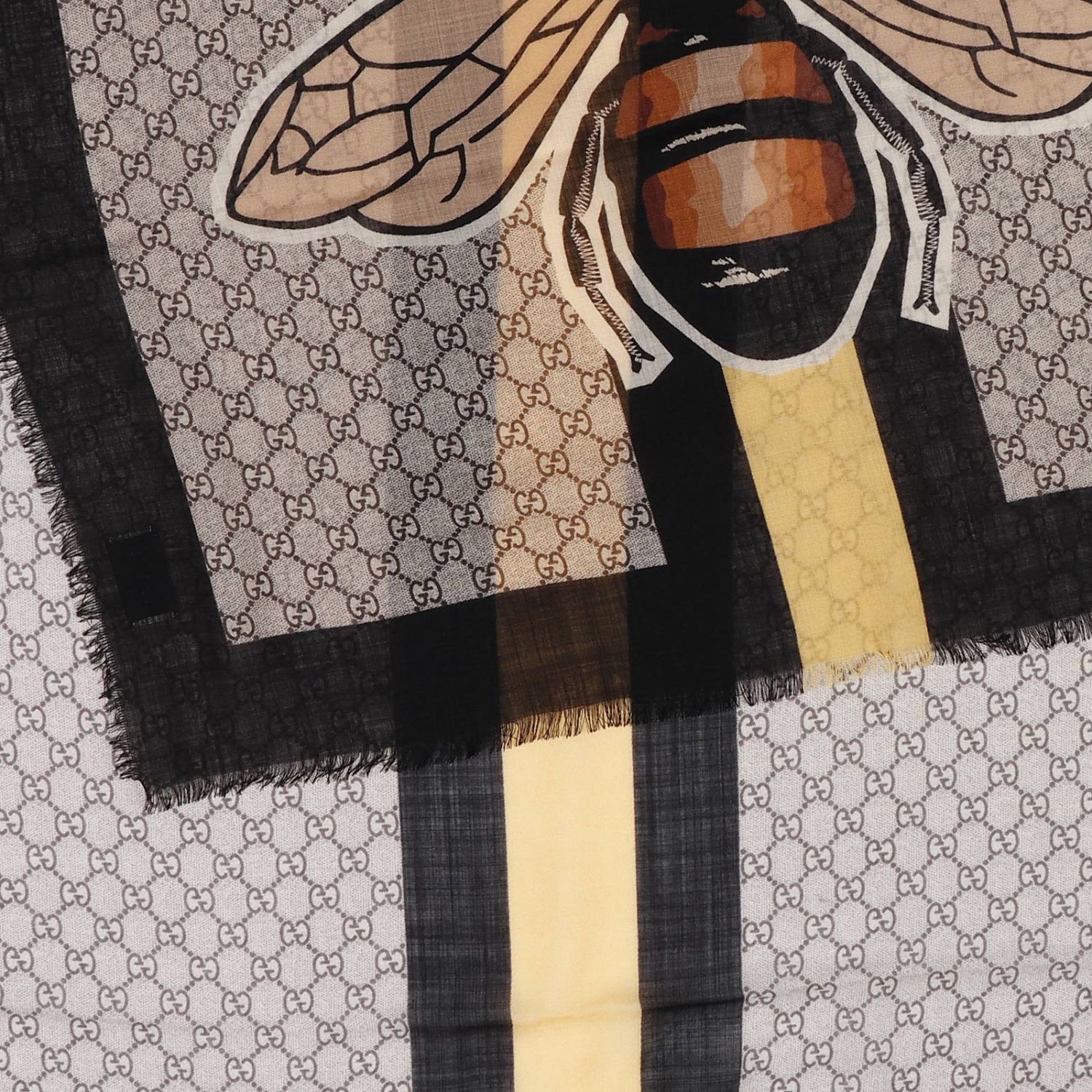 GUCCI Scarf men Scarf Gucci Men Beige Scarf Gucci 495512 4G200