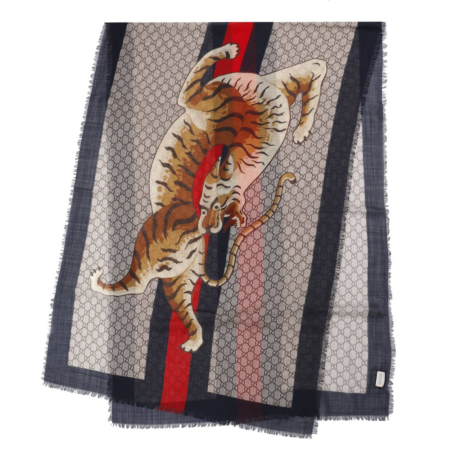 GUCCI Scarf men Scarf Gucci Men Blue Scarf Gucci 495511 4G200