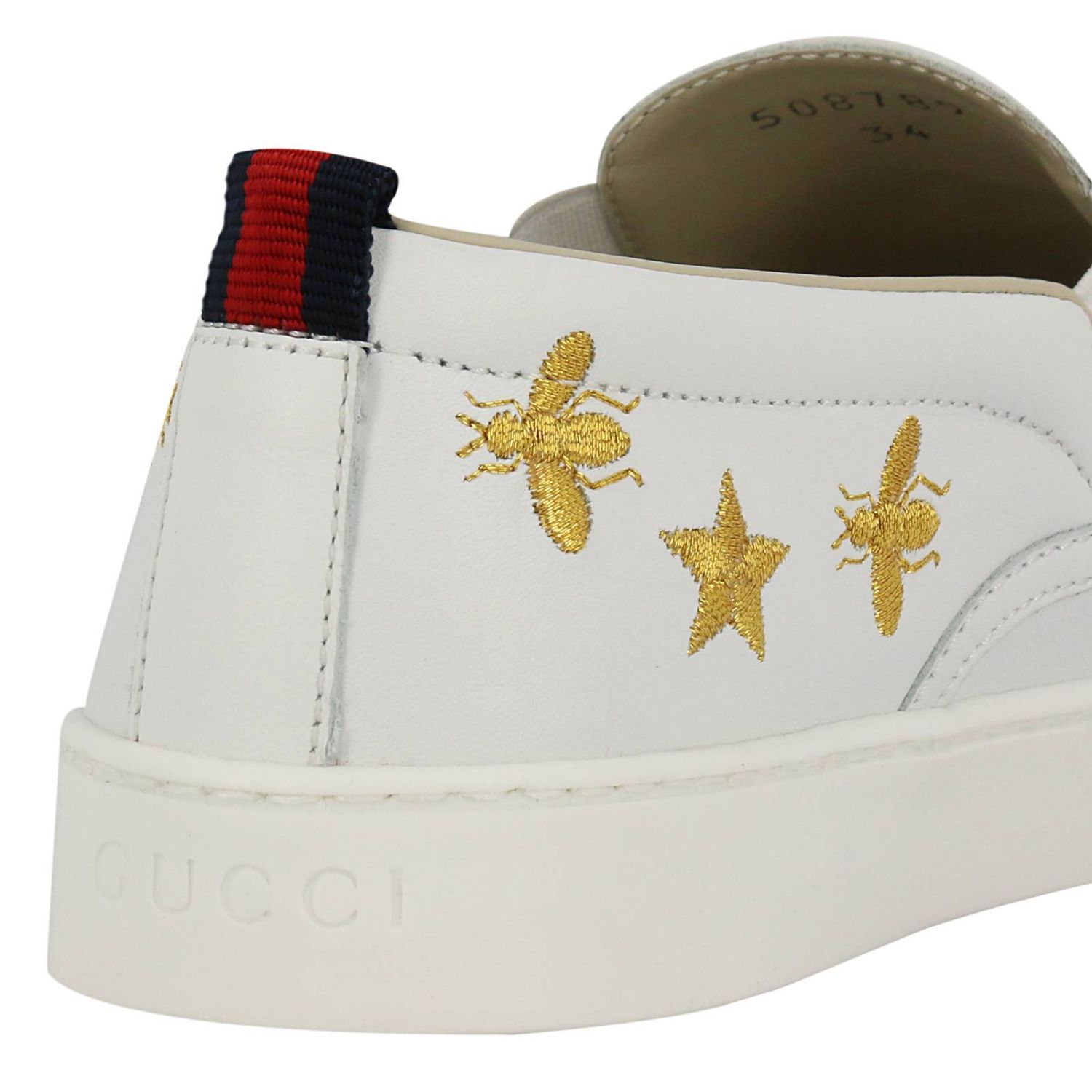 gucci white canvas shoes