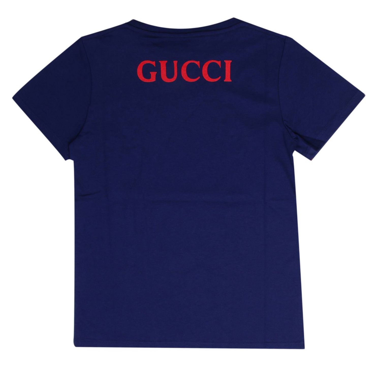 GUCCI: Camiseta niños | Camiseta Gucci Niños Azul Oscuro | Camiseta Gucci  498010 X3I62 GIGLIO.COM