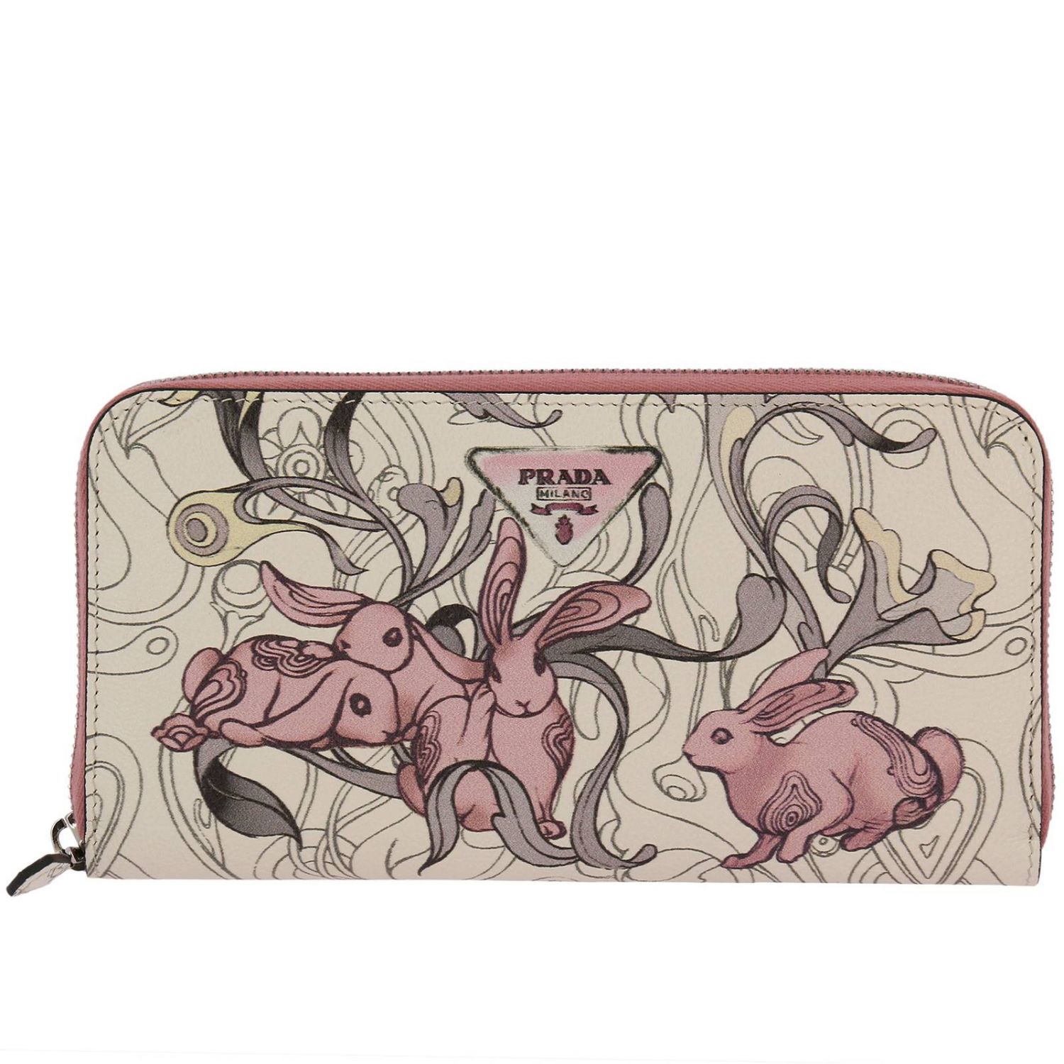 PRADA Wallet women Yellow Cream Wallet Prada 1ML506 2EBM