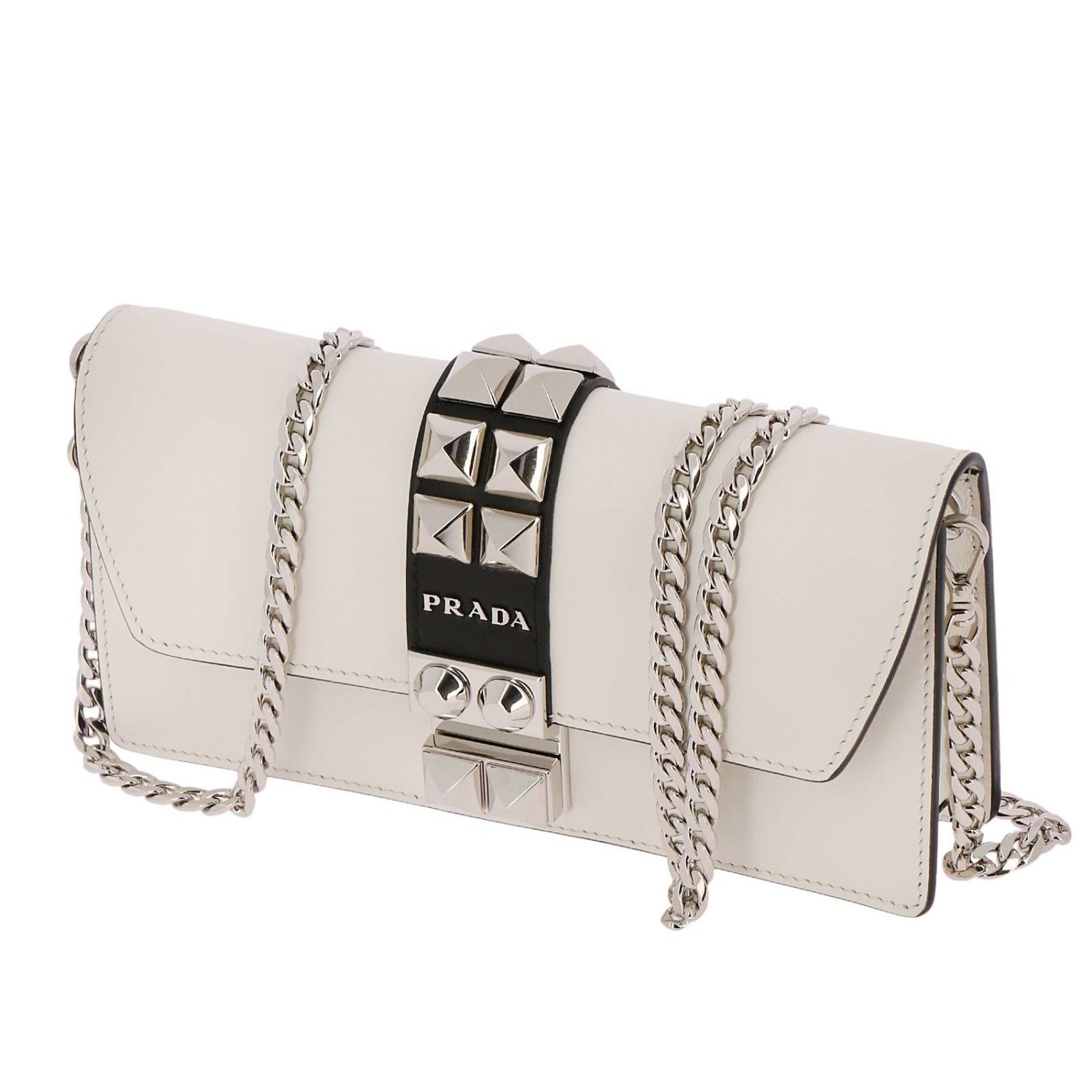 prada mini bag white