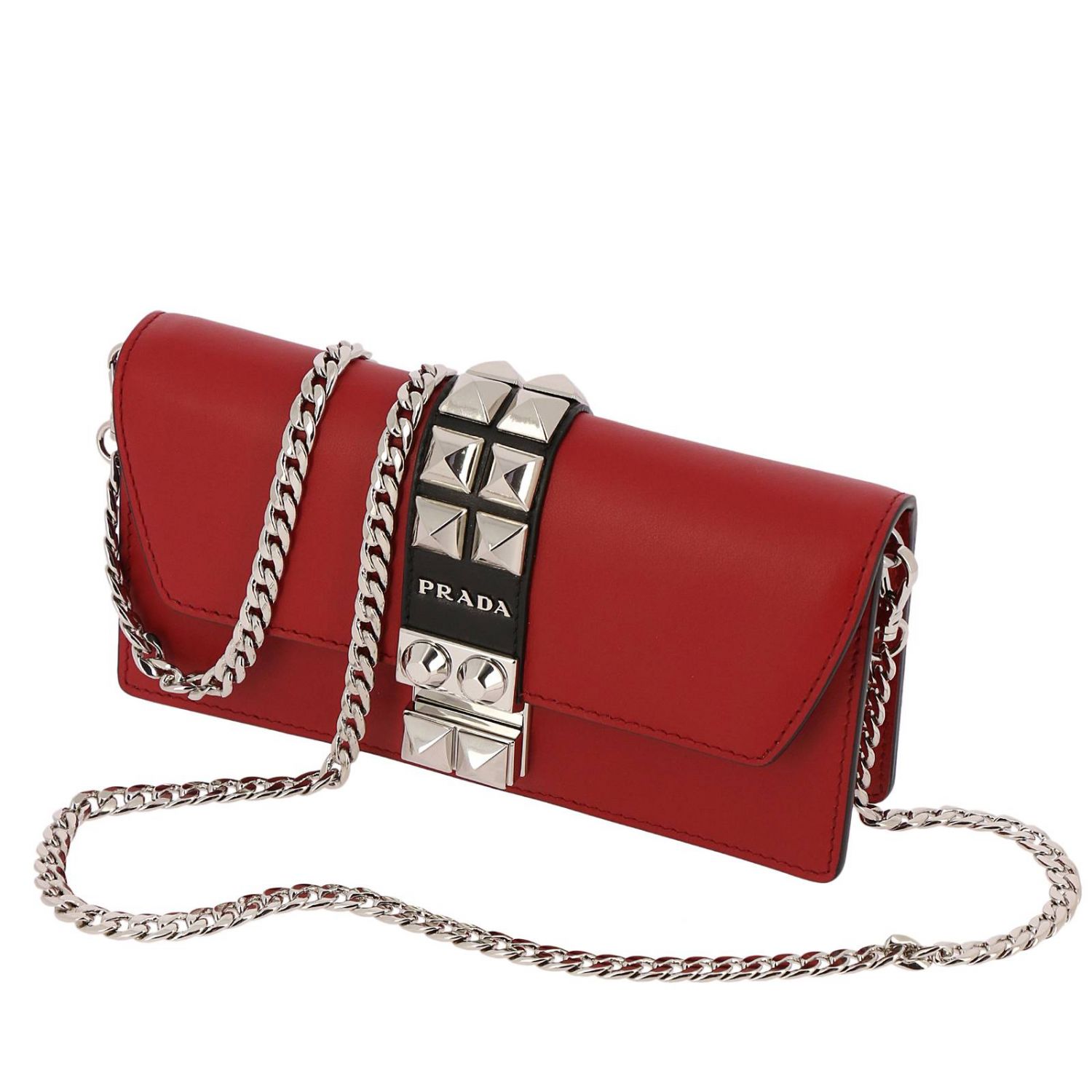 PRADA: Mini bolso mujer - Rojo | Mini Bolso Prada 1ZH061 2BPT GIGLIO.COM
