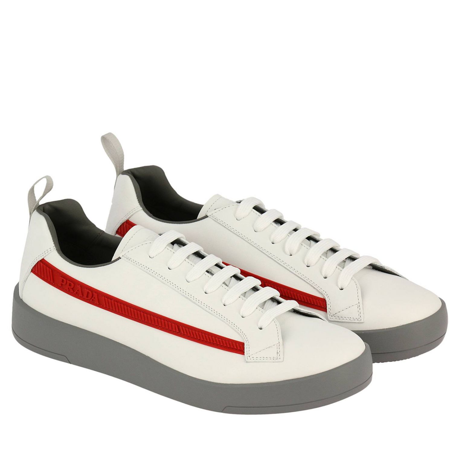 Shoes men Prada Sneakers Prada Men White Sneakers Prada 4E3196 6DT