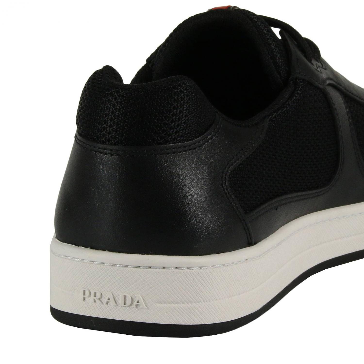 prada match race runner sneakers nero