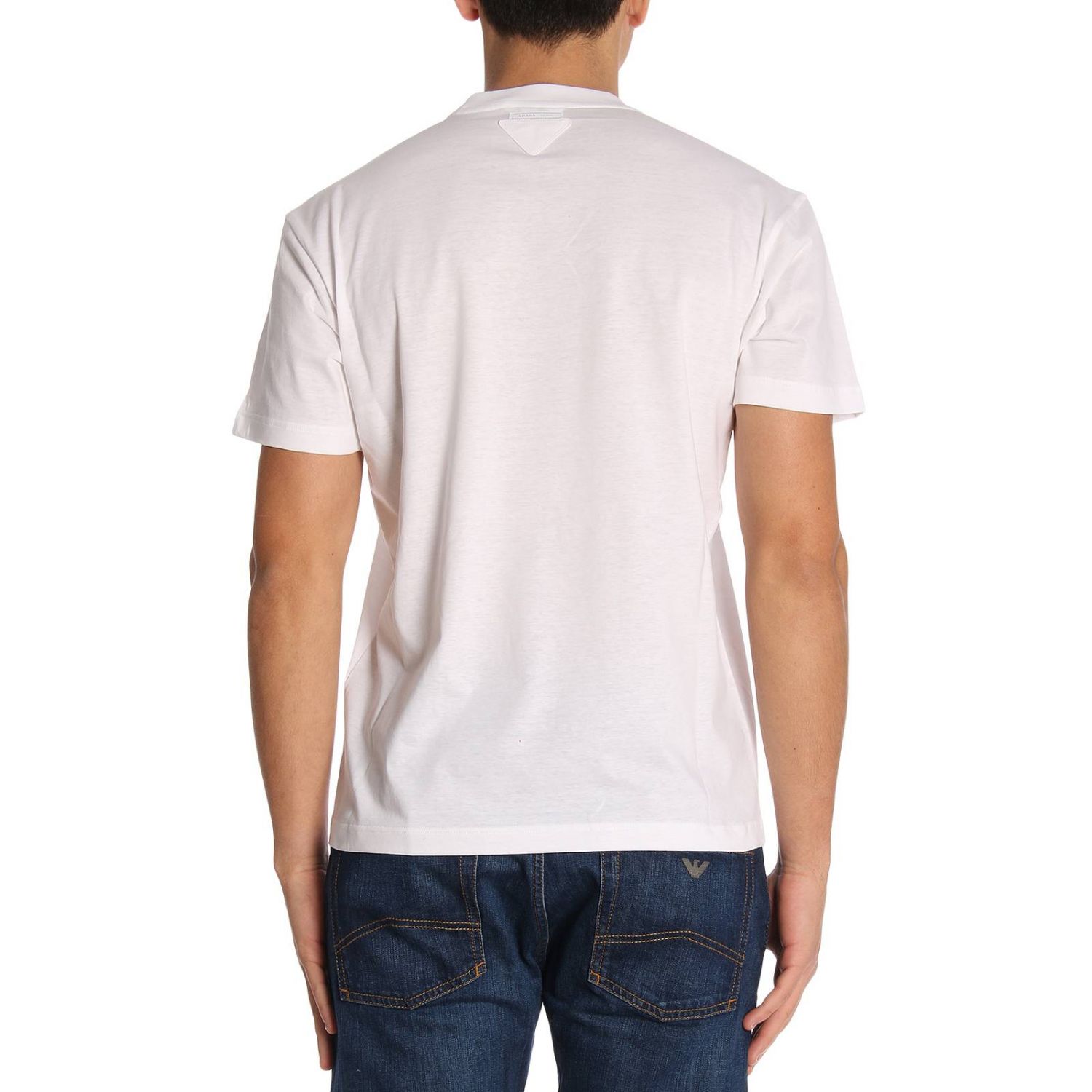 Prada Outlet: T-shirt men - White | T-Shirt Prada UJN399 1QGC GIGLIO.COM