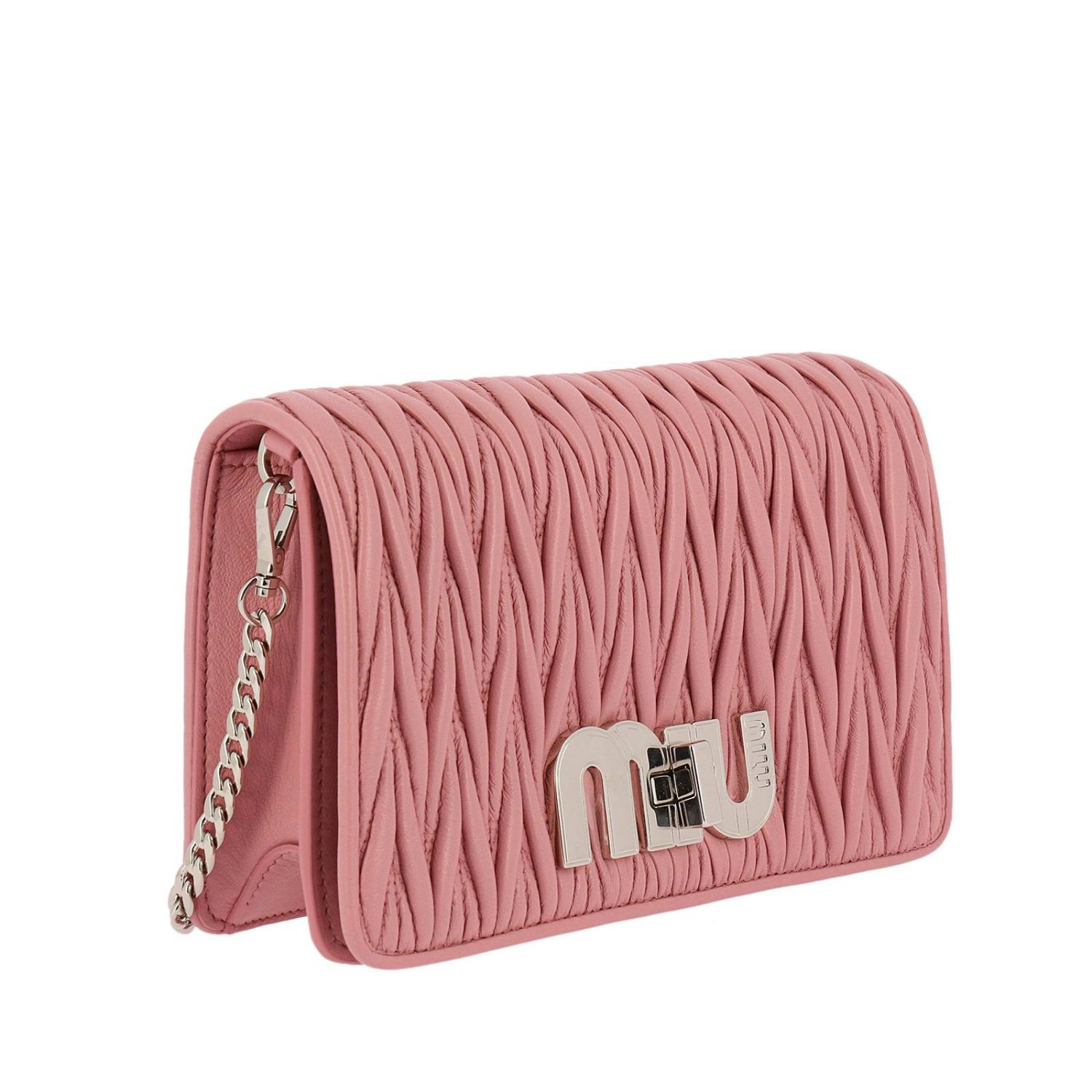 Мини-сумка Miu Miu: Наплечная сумка Женское Miu Miu розовый 2