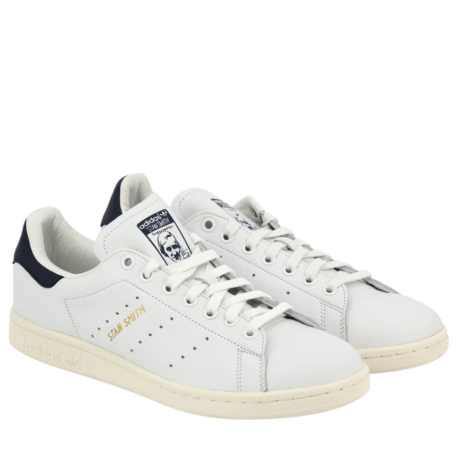 Adidas Originals Stan Smith men's sneakers in textured leather with  ortholite sole | Sneakers Adidas Originals Men White | Sneakers Adidas  Originals CQ2870 Giglio EN