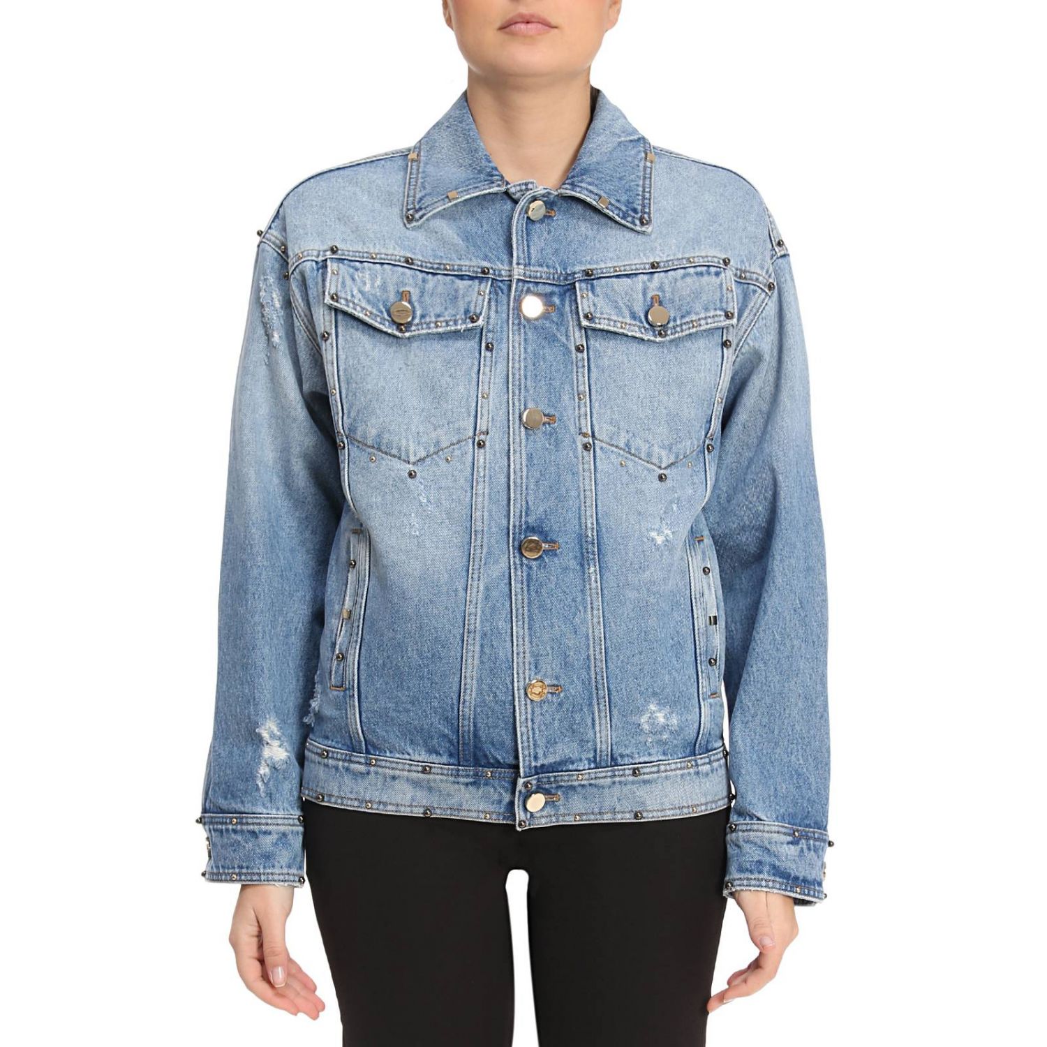 versace denim jacket womens