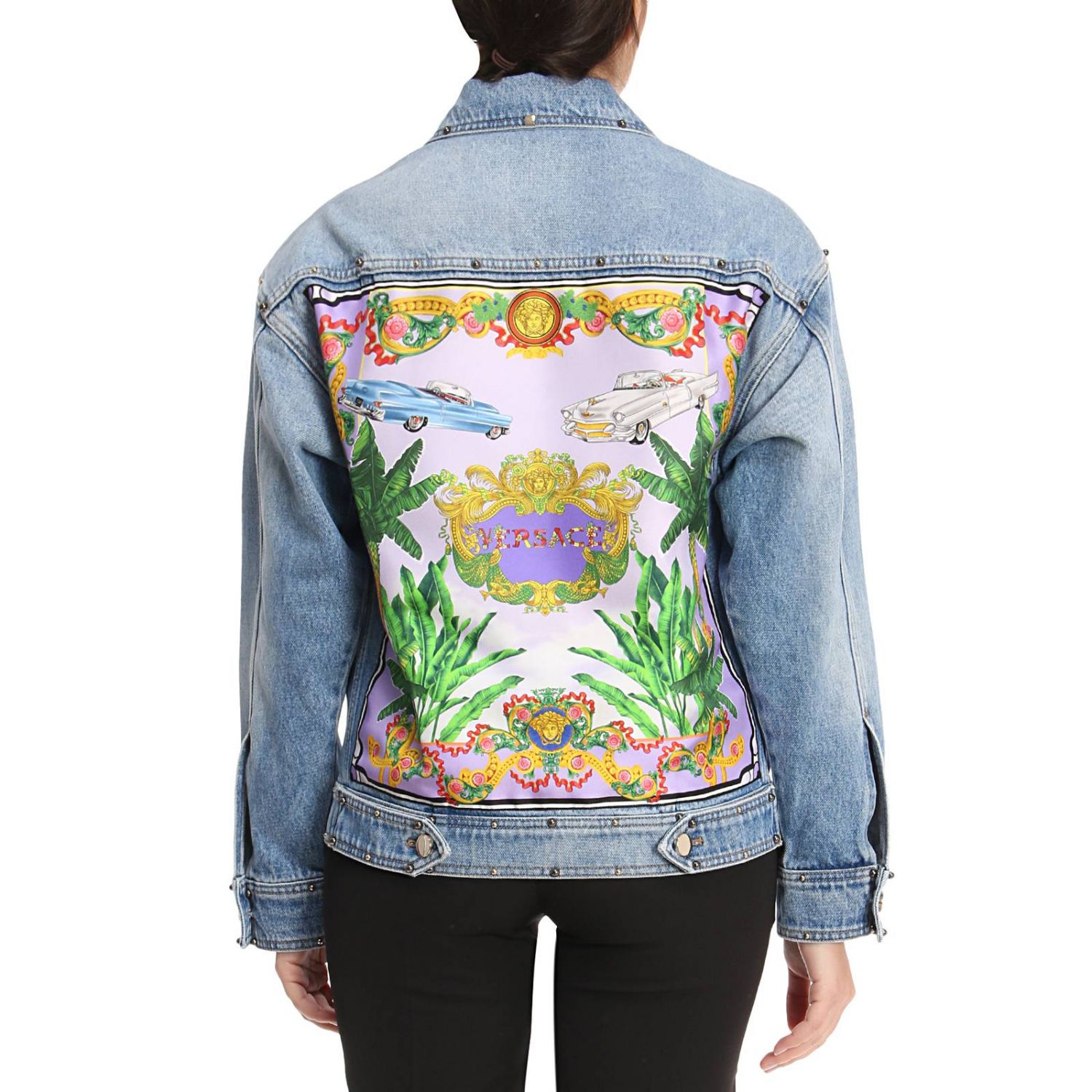 versace denim jacket womens