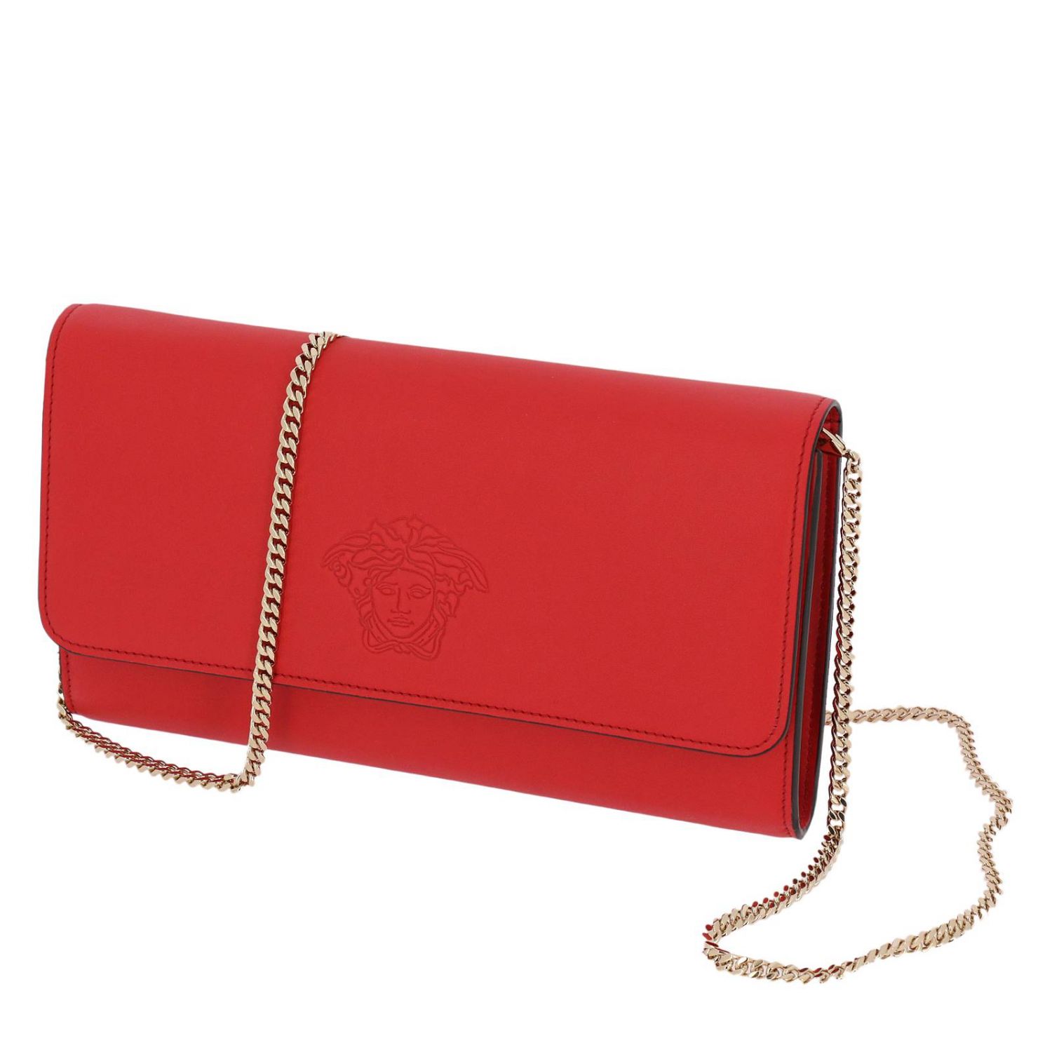 VERSACE: Bolso de hombro mujer - Rojo | Clutch Versace DP8G196 DVITE5  GIGLIO.COM