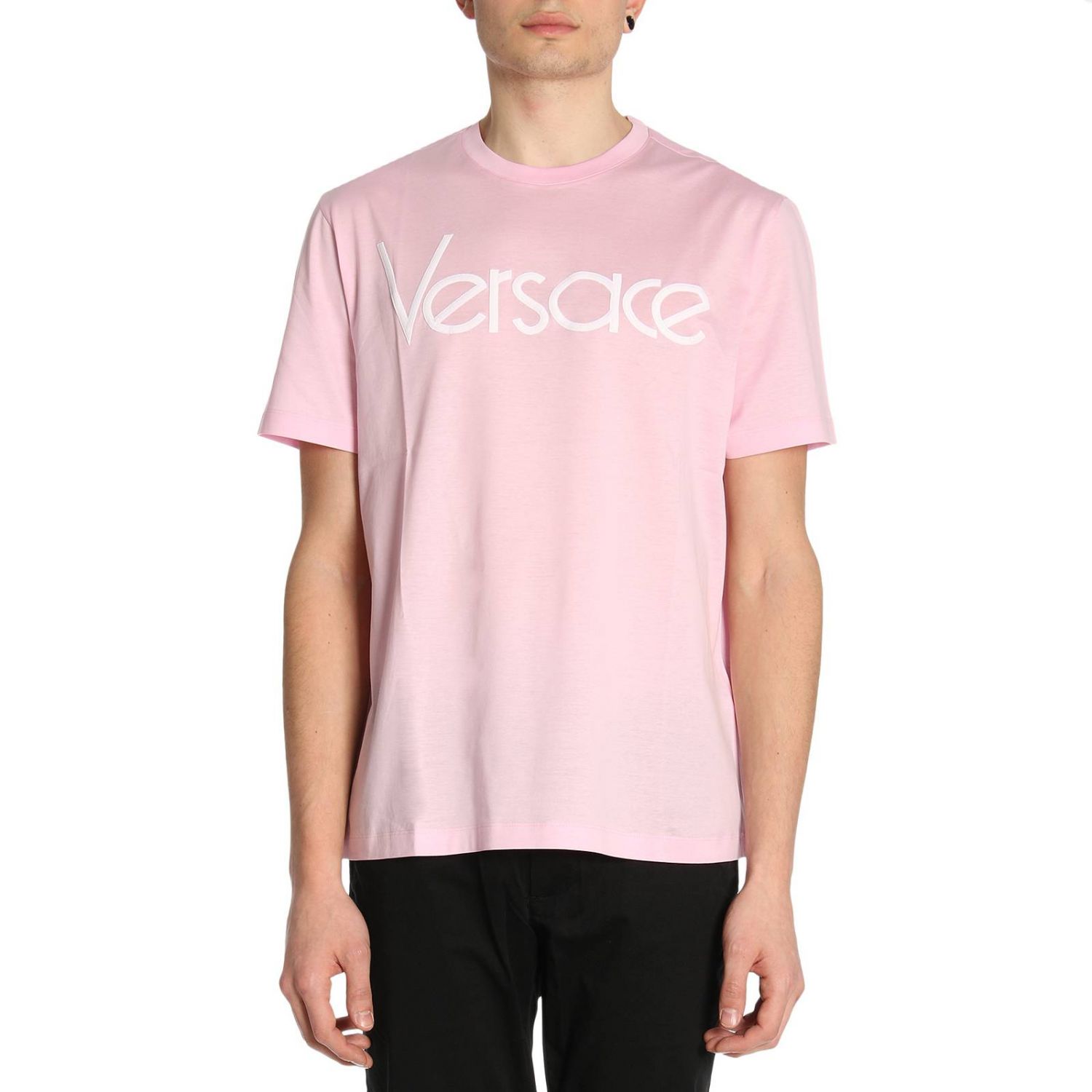 mens pink versace shirt