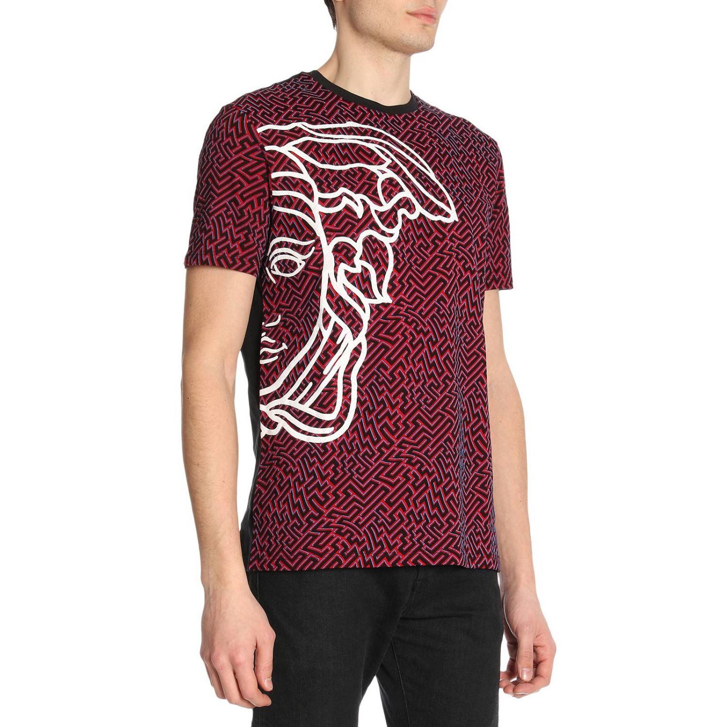 versace collection red t shirt