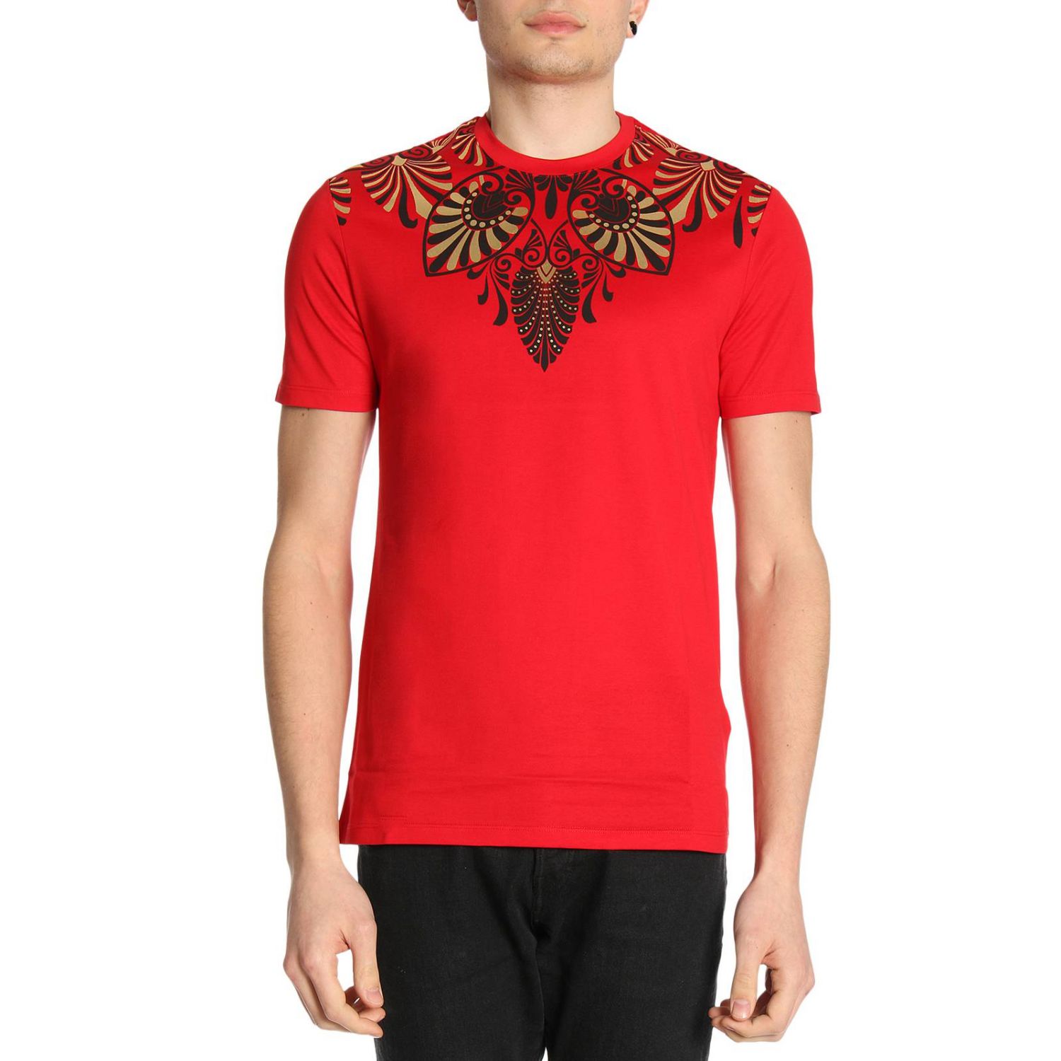 versace collection red t shirt