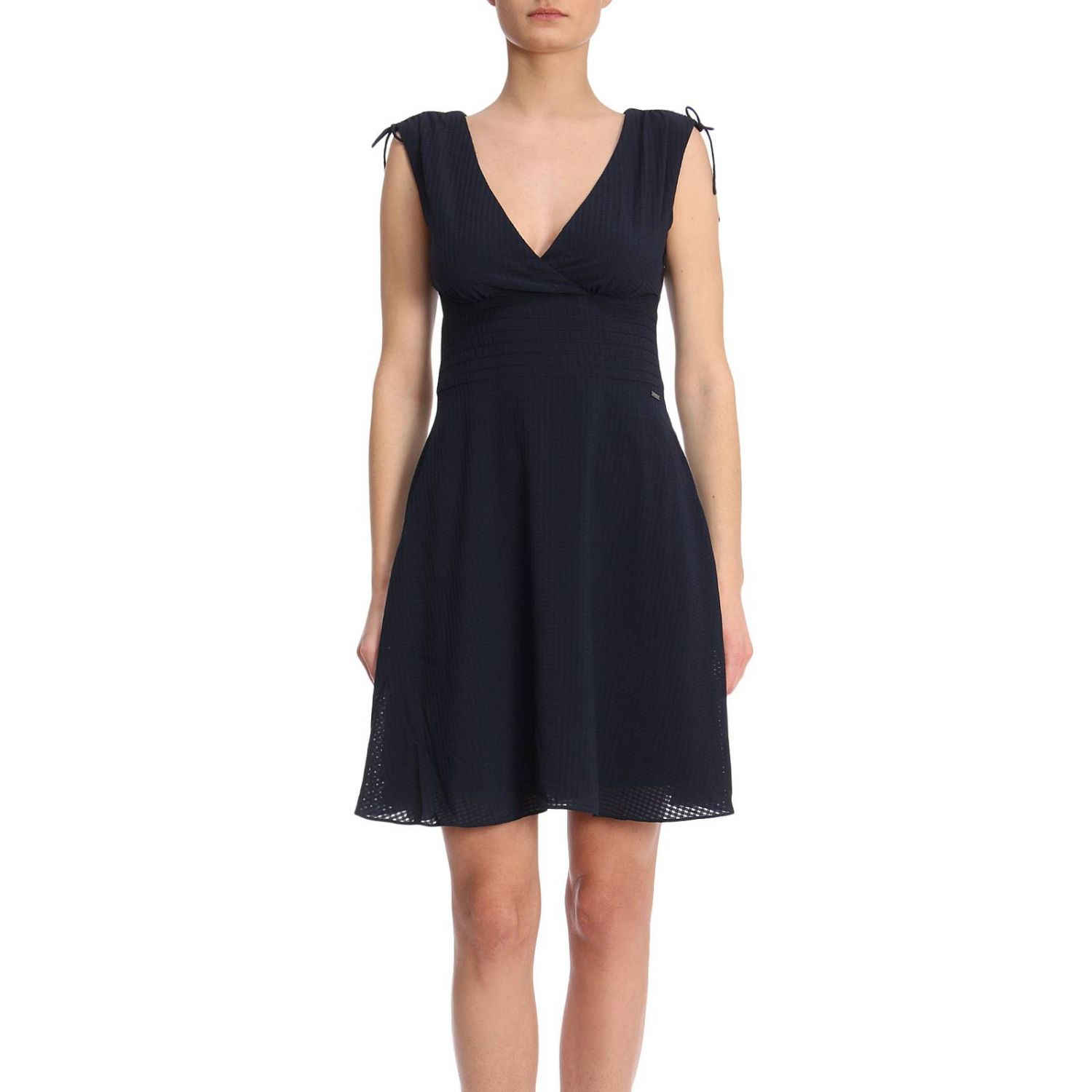 Armani Exchange Outlet Dress women Blue Dress Armani Exchange