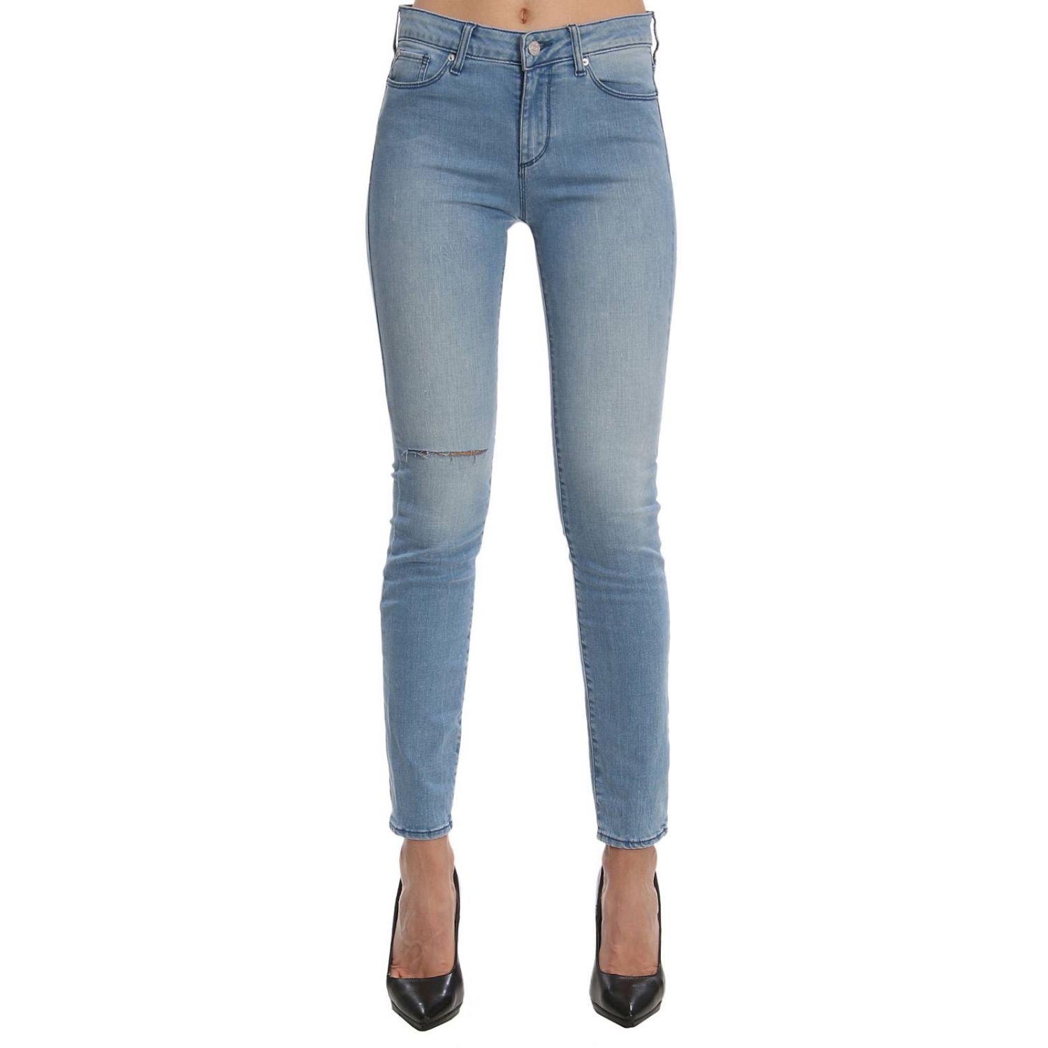 Armani Exchange Outlet Jeans Women Stone Washed Jeans Armani