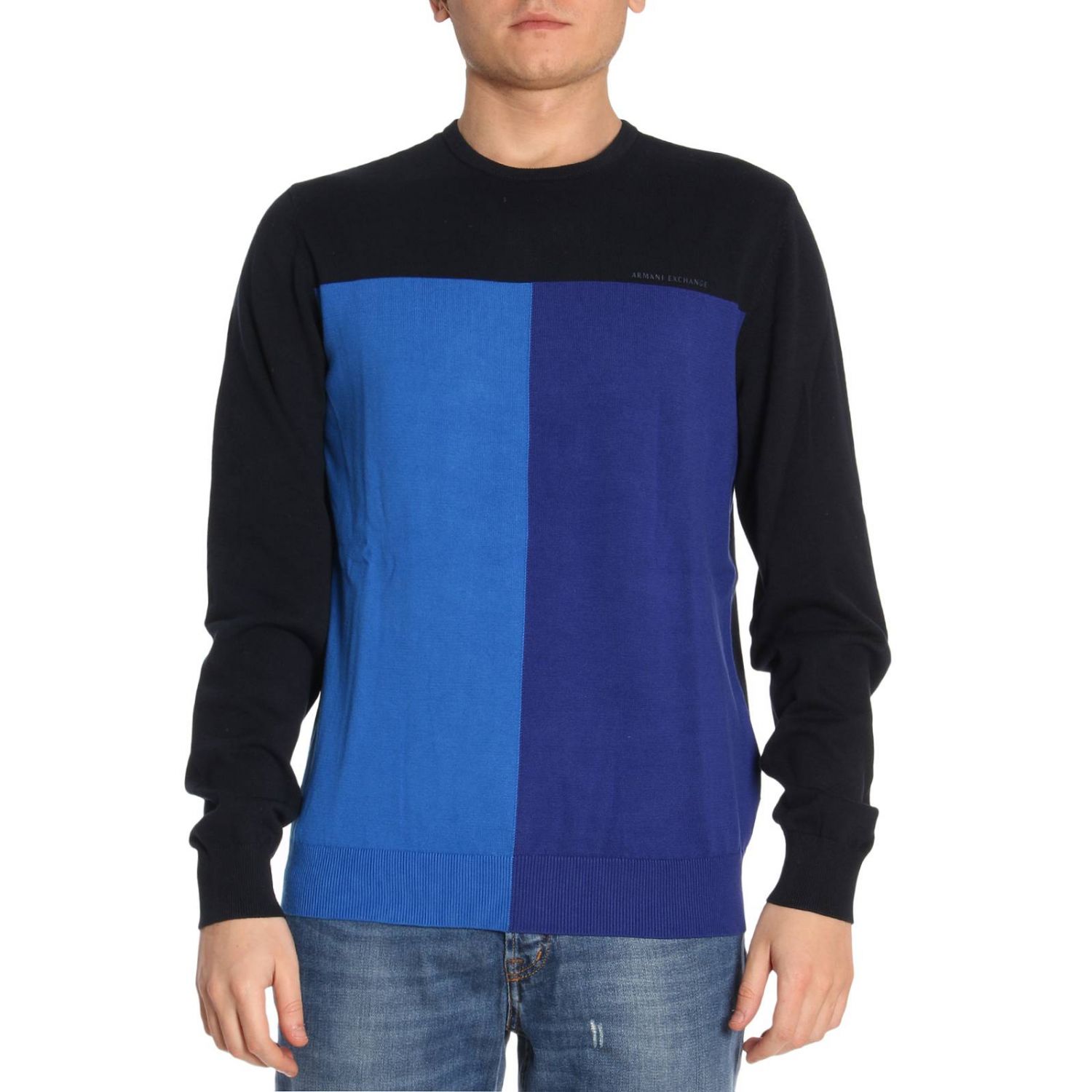 armani exchange blue sweater