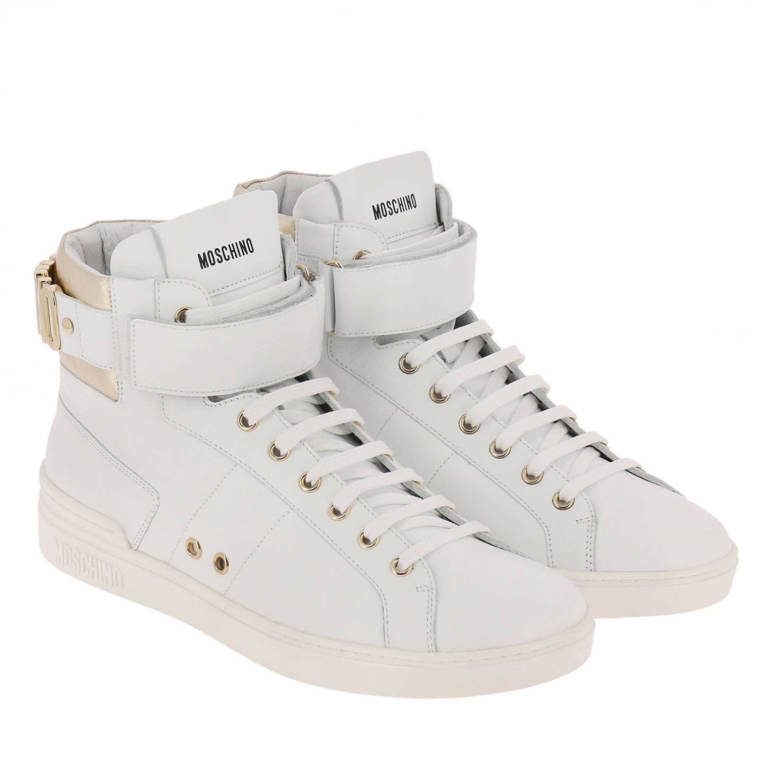 Moschino Couture Outlet Shoes women Sneakers Moschino Couture Women White Sneakers Moschino