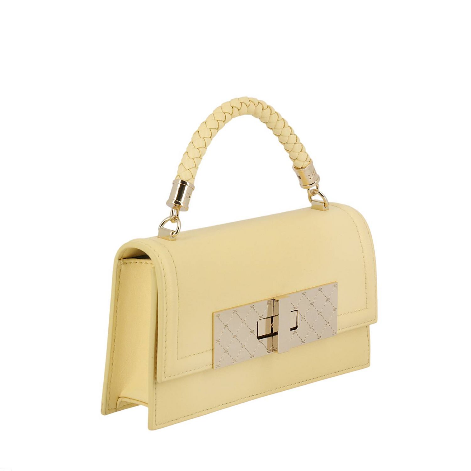 Elisabetta Franchi Outlet: Borsa mini con manico e tracolla removibile -  Giallo | Borsa Mini Elisabetta Franchi BS44A 82E2 GIGLIO.COM
