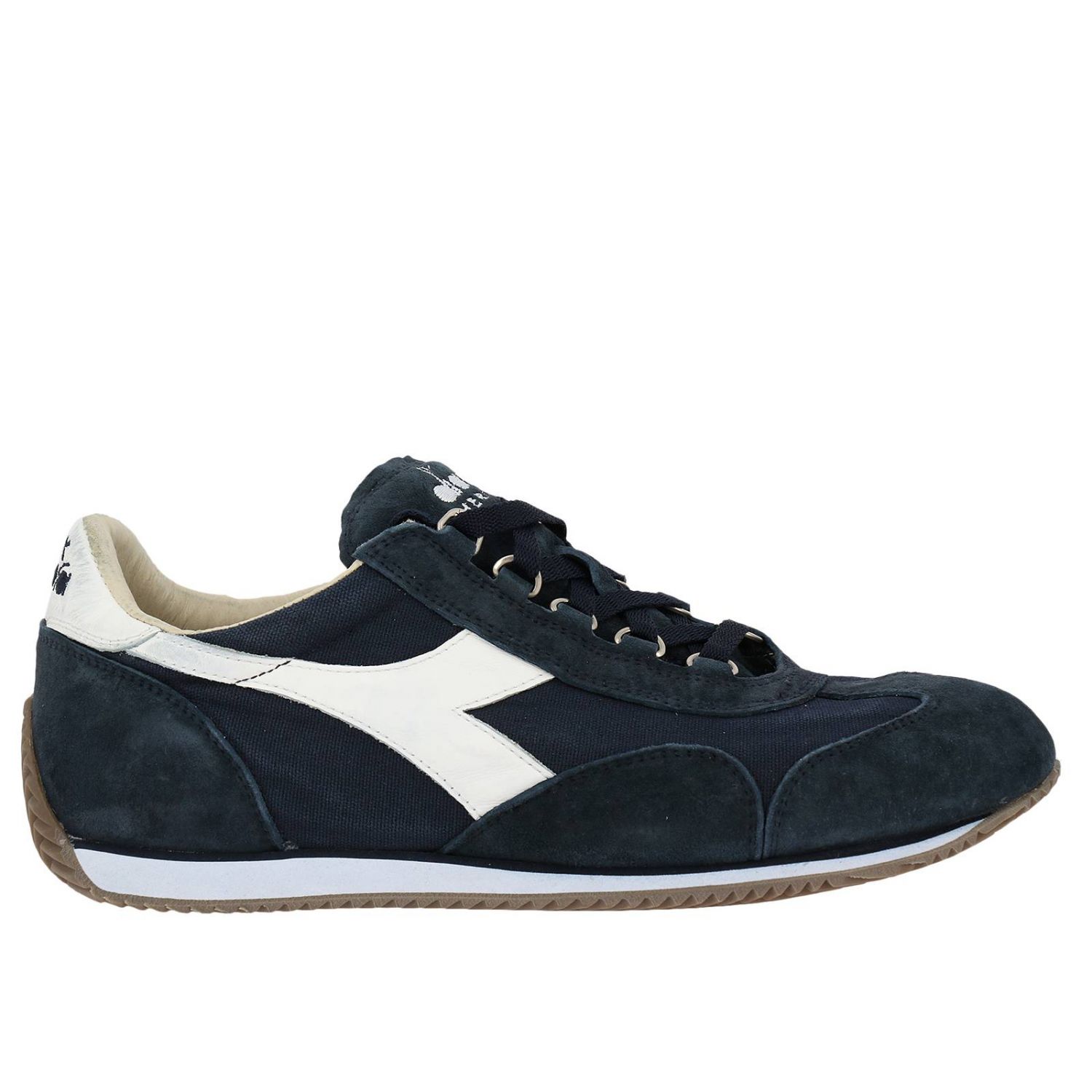 Mens Diadora Heritage Equipe 1975 Canvas Blue/Yellow Trainers RRP £99.99 DF1 