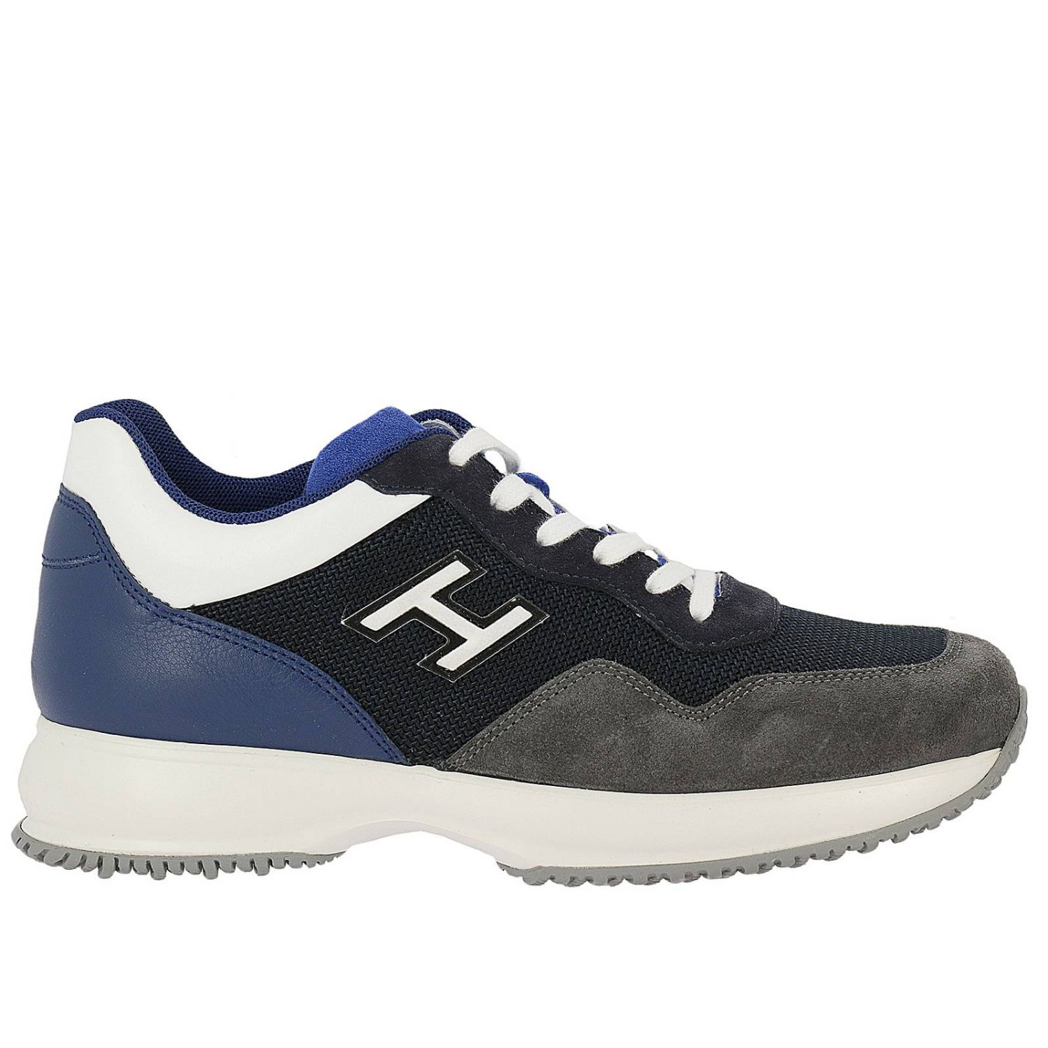 Hogan Primavera Estate 2021 sneakers interactive 3 bianche e blu -  HXW3710AP22PDE0351