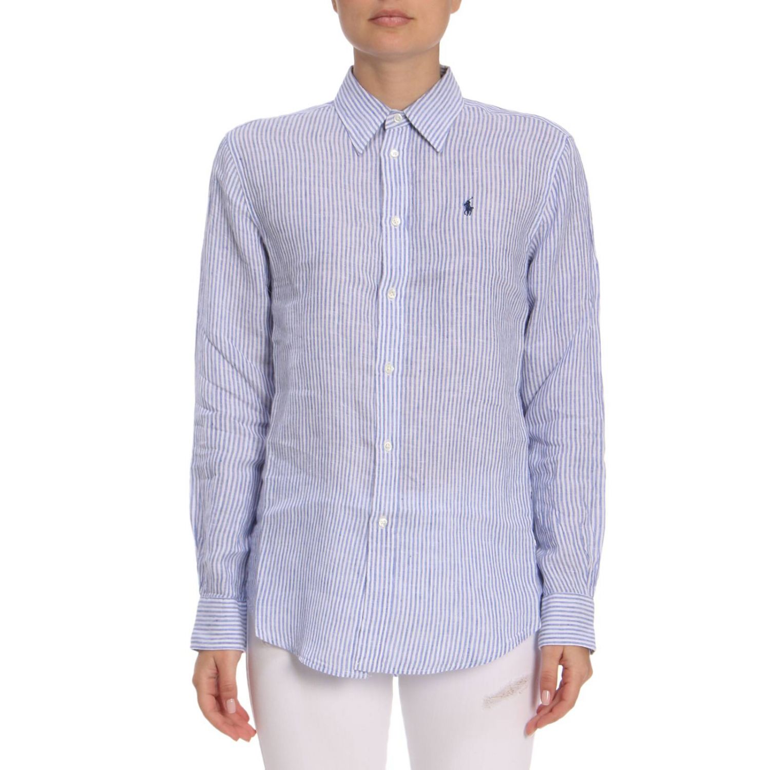Polo Ralph Lauren Outlet Shirt women Blue Shirt Polo Ralph Lauren
