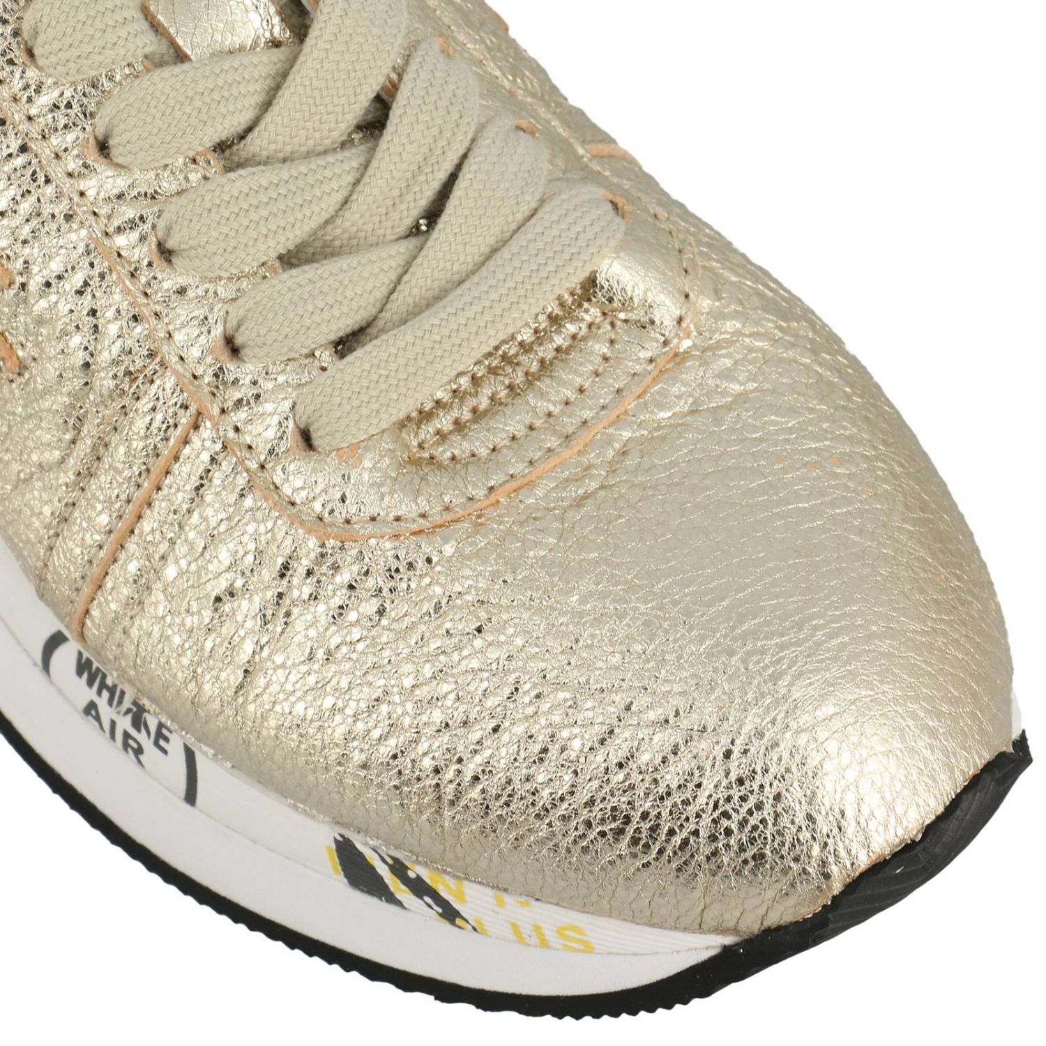 Premiata Outlet Shoes women Sneakers Premiata Women Gold Sneakers