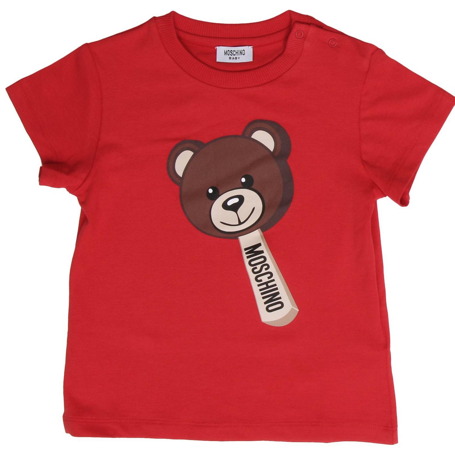Moschino Baby Outlet Tshirt a maniche corte con stampa Teddy T