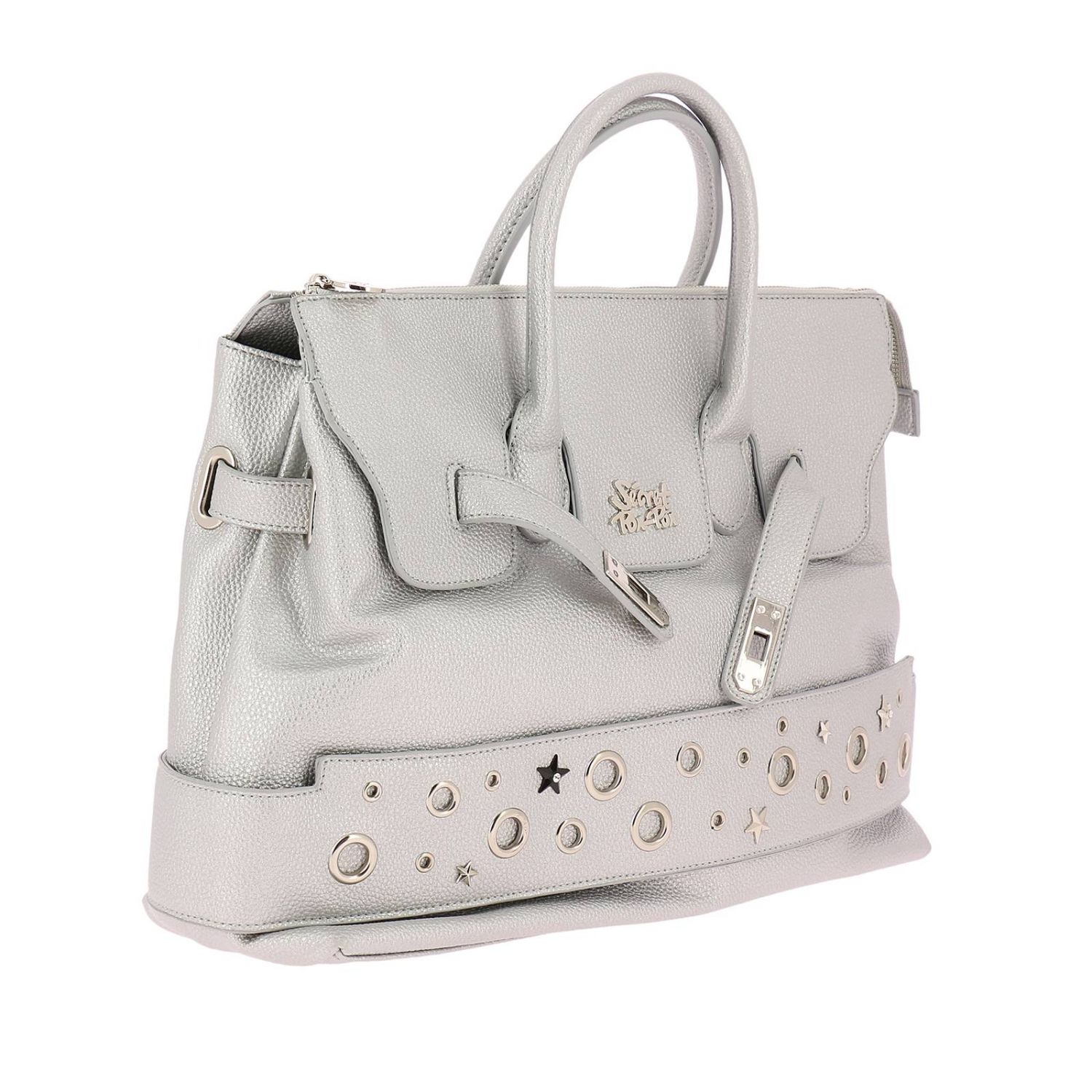 Secret Pon-Pon Outlet: Shoulder bag women - Silver | Handbag Secret Pon ...